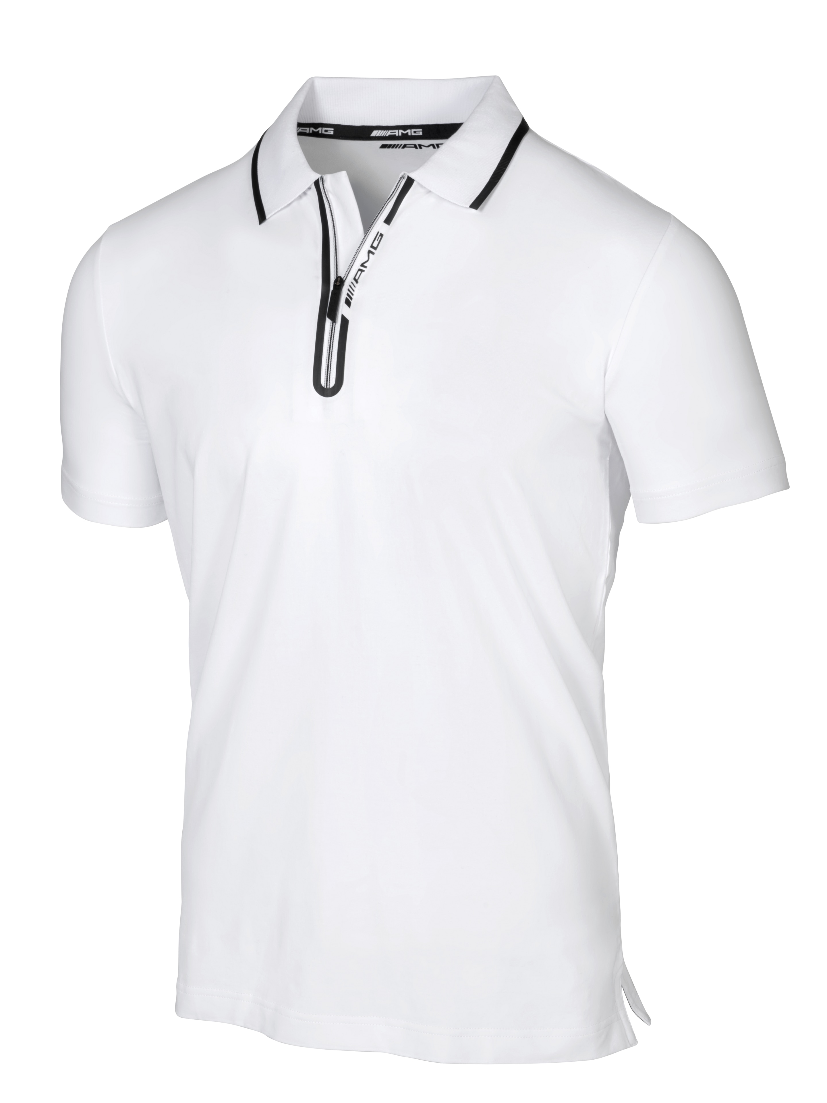 AMG Poloshirt Herren - weiß / schwarz, L AMG Poloshirt Herren - weiß / schwarz, L