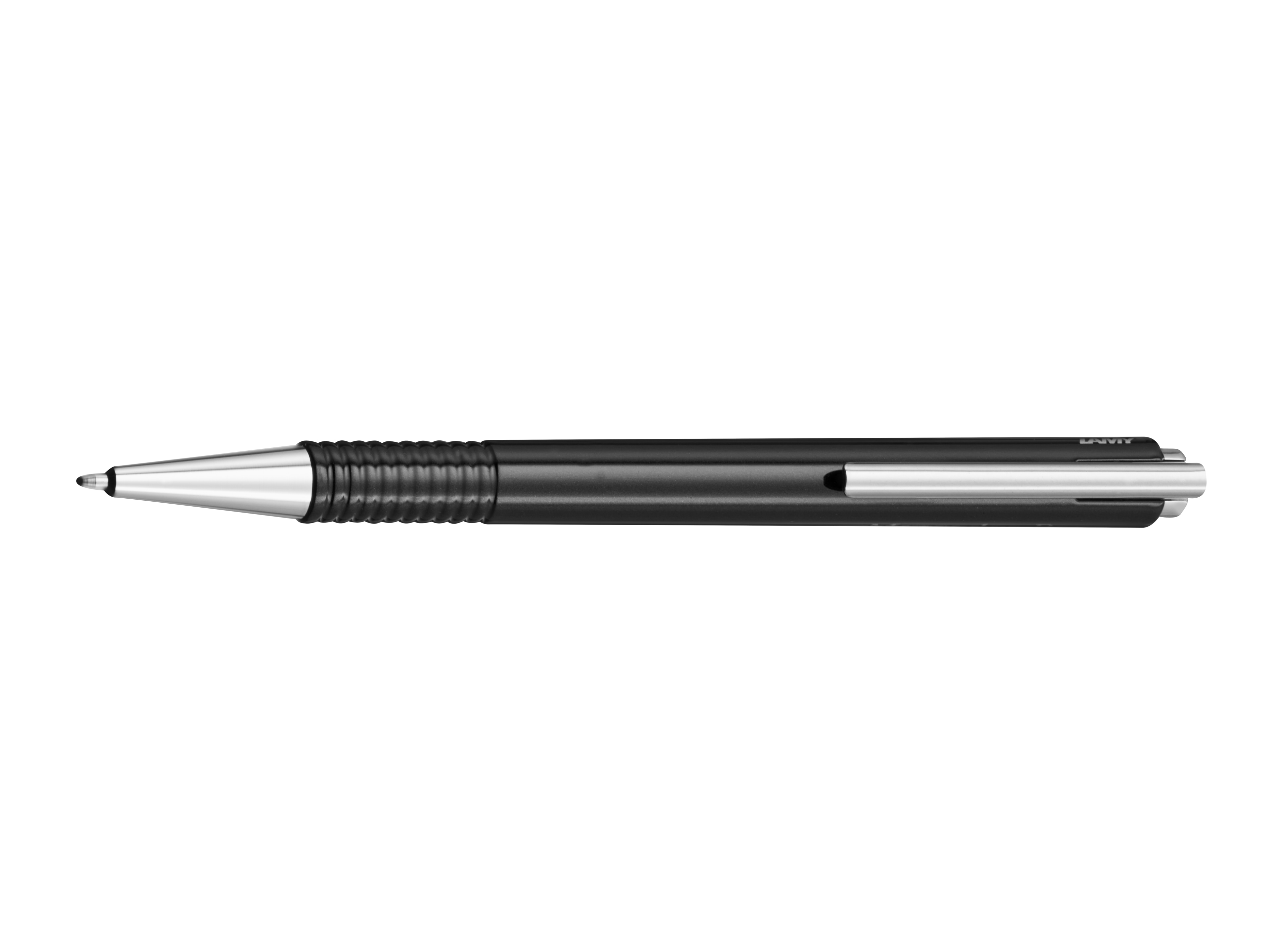 Kugelschreiber, LAMY logo - schwarz / silberfarben, Kunststoff / Edelstahl, Lamy