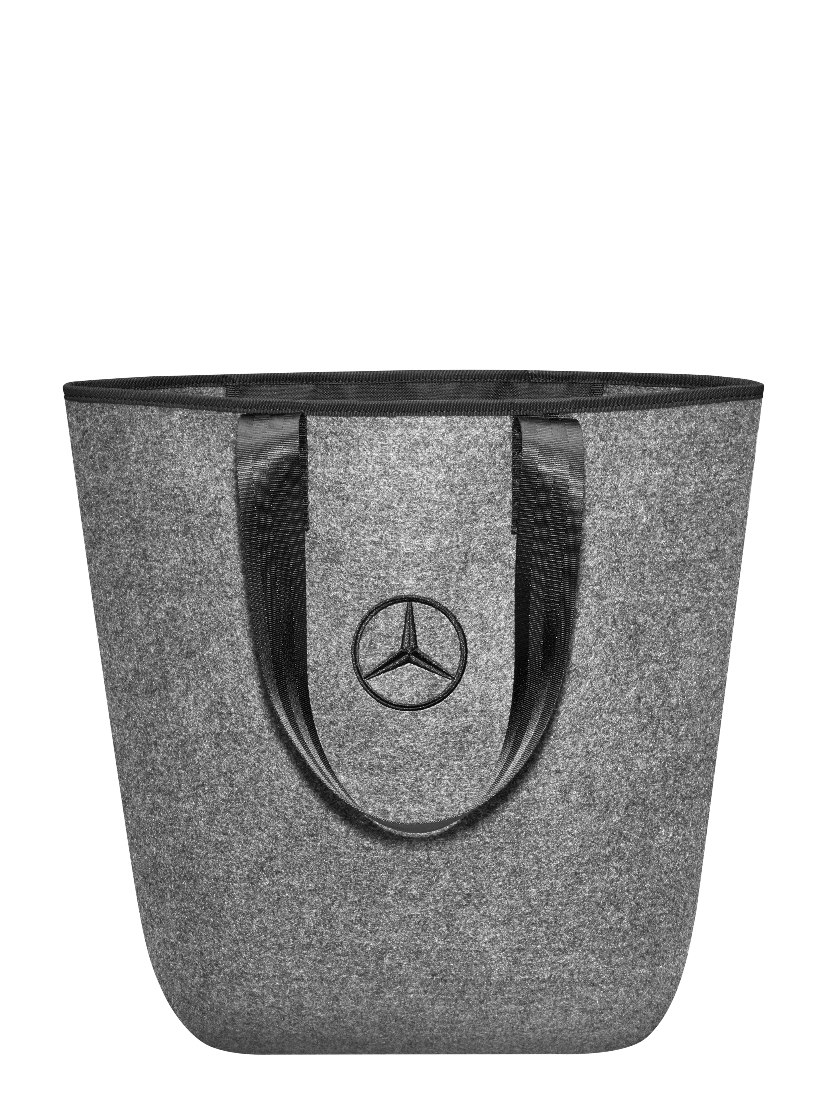 Einkaufstasche - grau / schwarz, Polyester