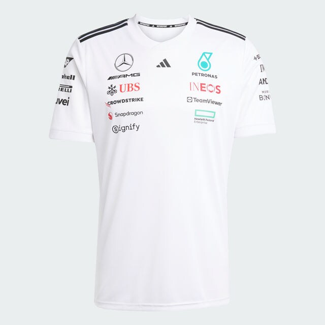 T-Shirt Herren, Fahrer, Mercedes-AMG F1 - weiß, XXL