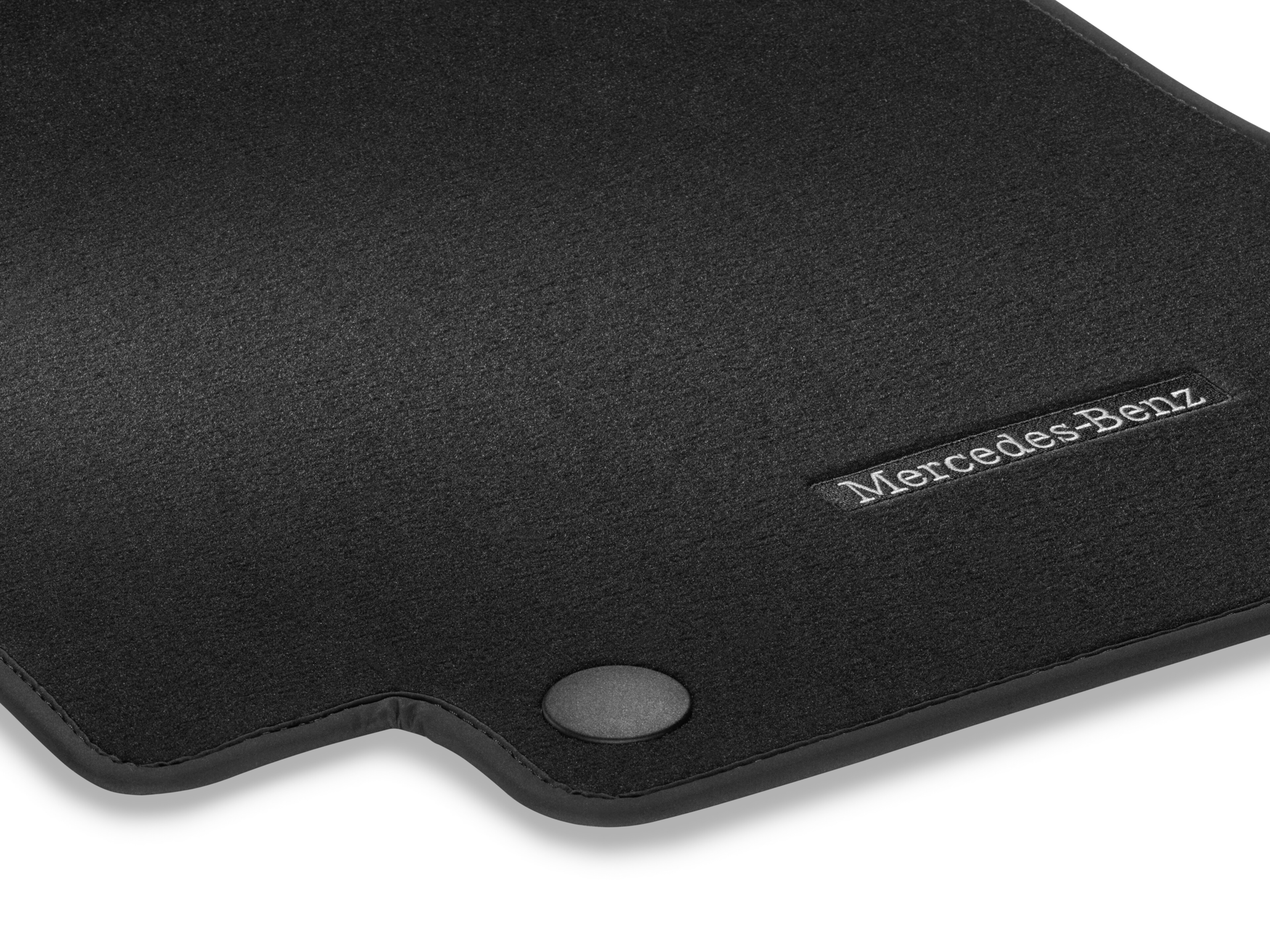 Veloursmatten CLASSIC, Satz, 4-teilig - LL, schwarz, Einfassung schwarz