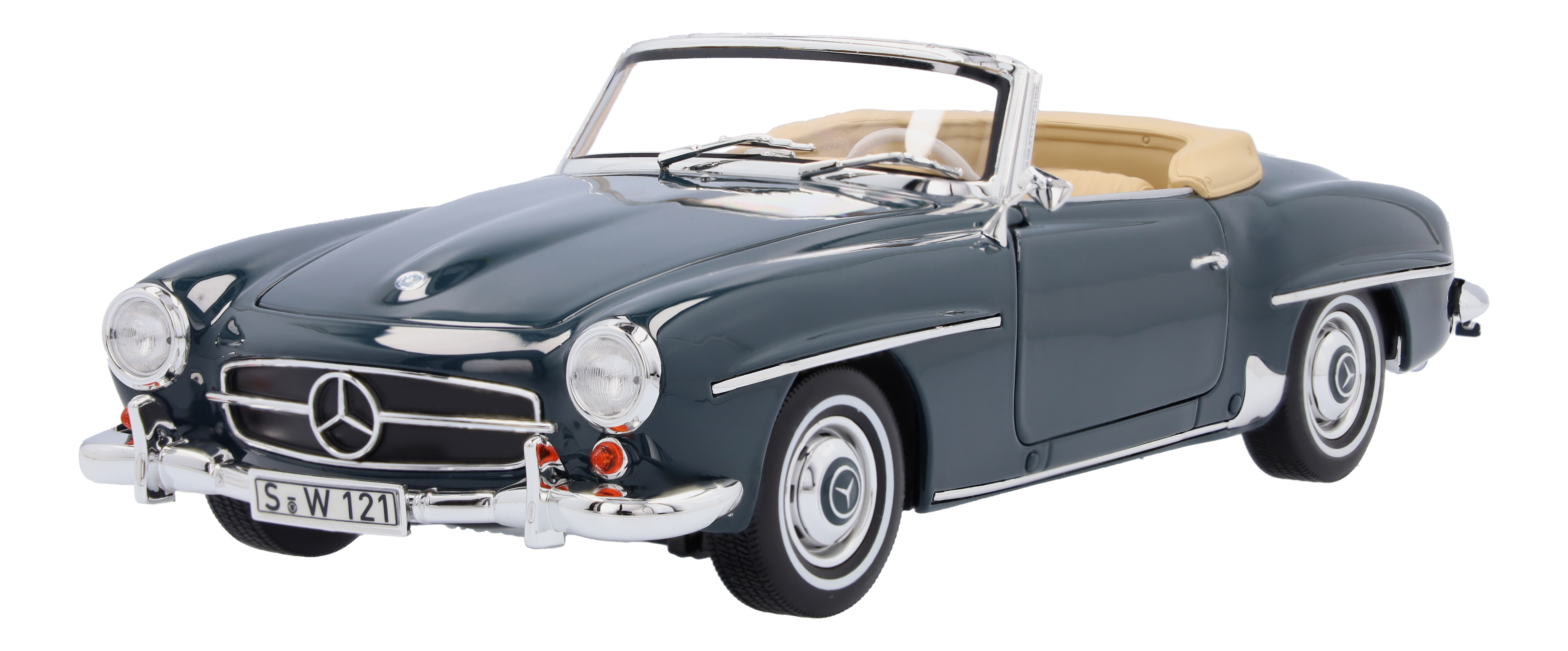 190 SL Roadster W 121 (1954-1963) - graublau, Norev, 1:18