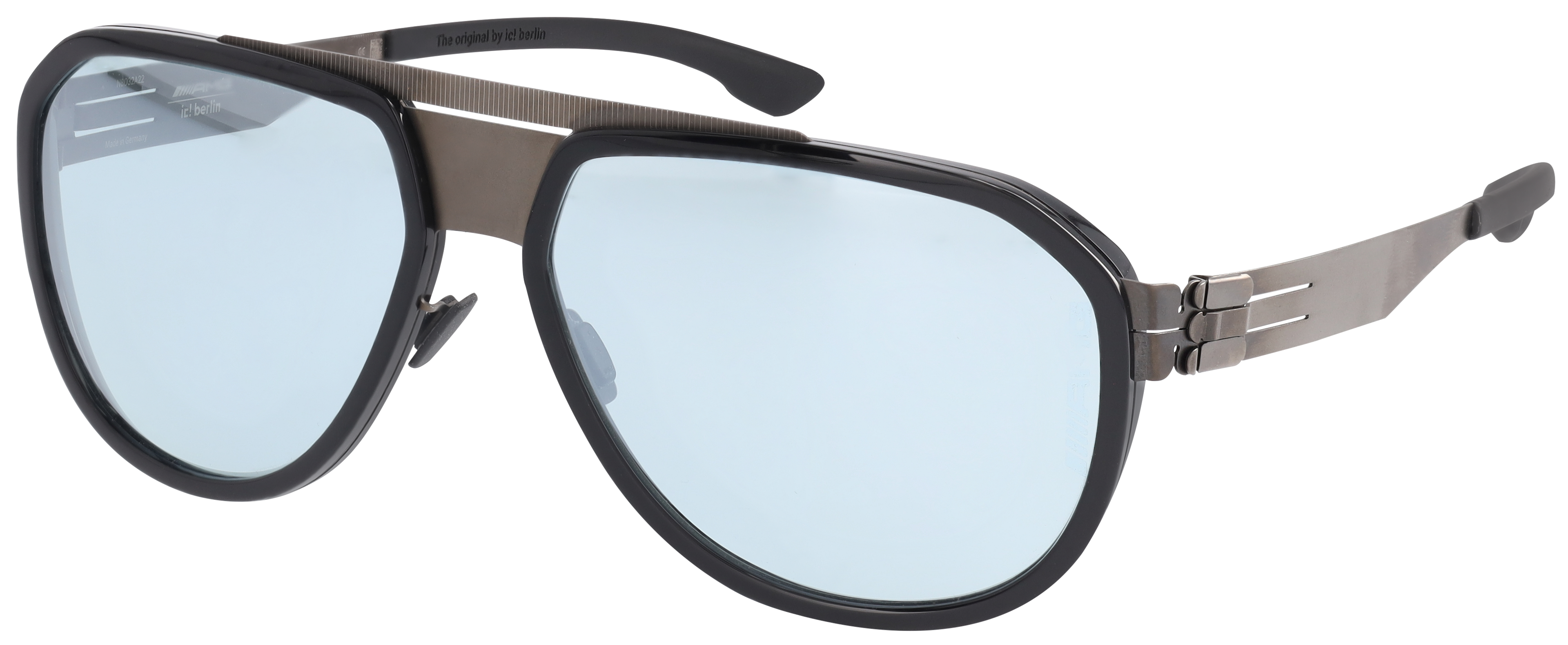 AMG Sonnenbrille, Herren, Business - graphite black, Edelstahl / Acetat, PVD beschichtet, ic! berlin AMG Sonnenbrille, Herren, Business - graphite black, Edelstahl / Acetat, PVD beschichtet, ic! berlin