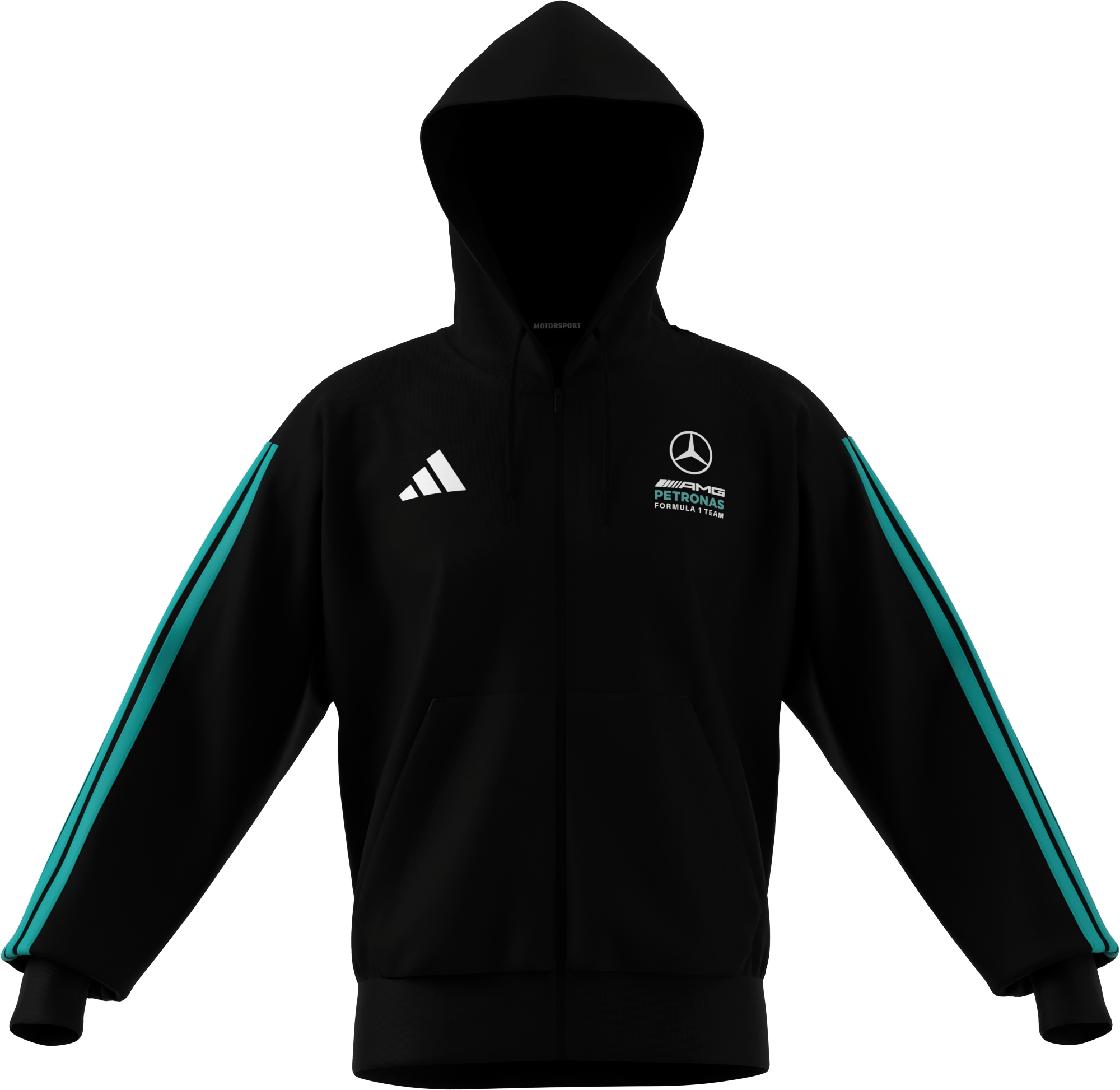 Sweatjacke Herren, Mercedes-AMG F1 - schwarz, XXL