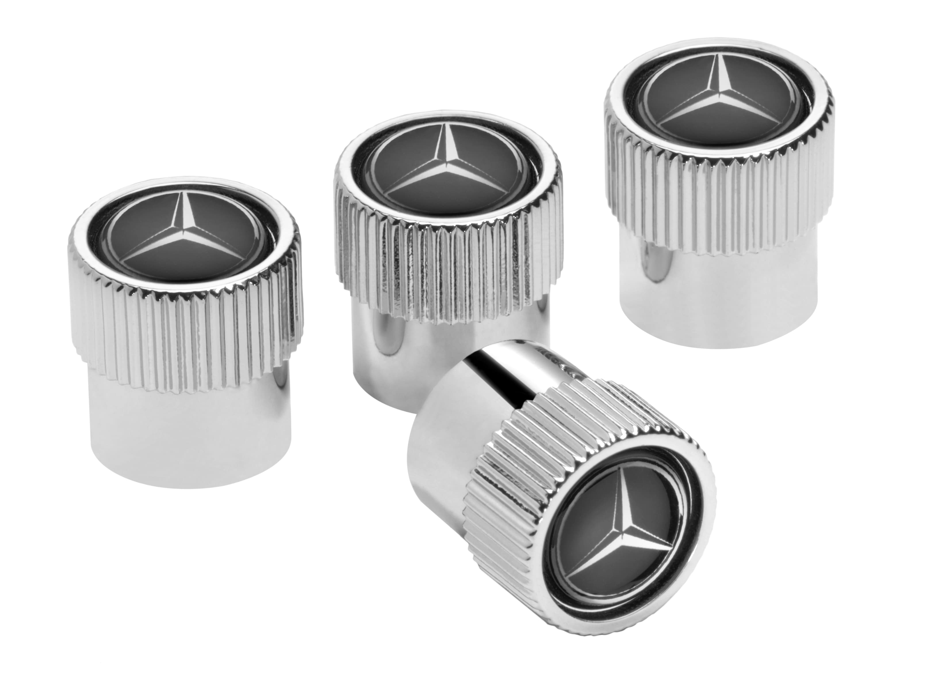 Ventilzierkappe, Set, 4-teilig - chrom, Kunststoff Ventilzierkappe, Set, 4-teilig - chrom, Kunststoff
