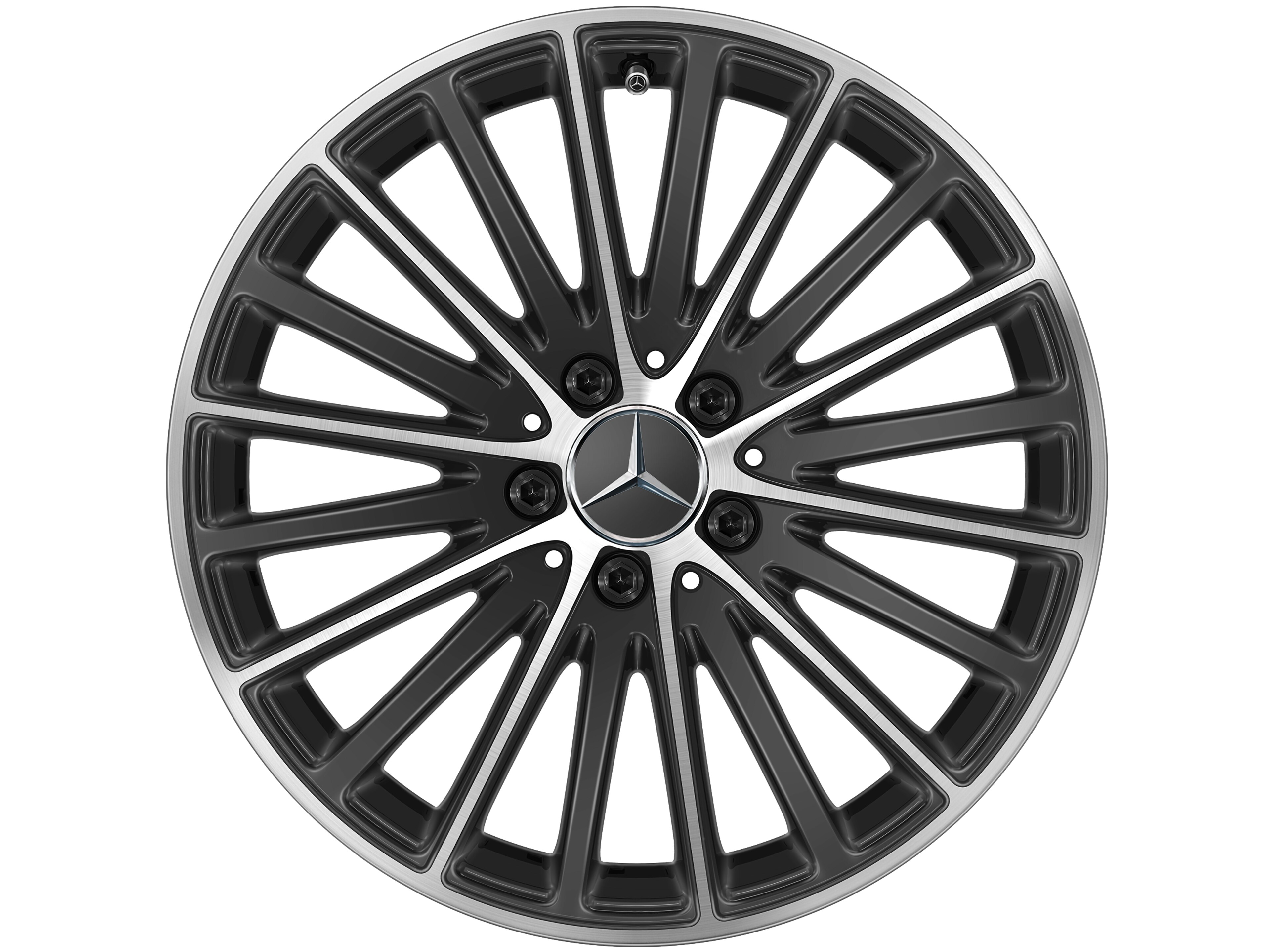 10-Speichen-Rad, mit Zusatzspeichen, 45,7 cm (18 Zoll) - 7,5 J x 18 ET 44, schwarz, glanzgedreht