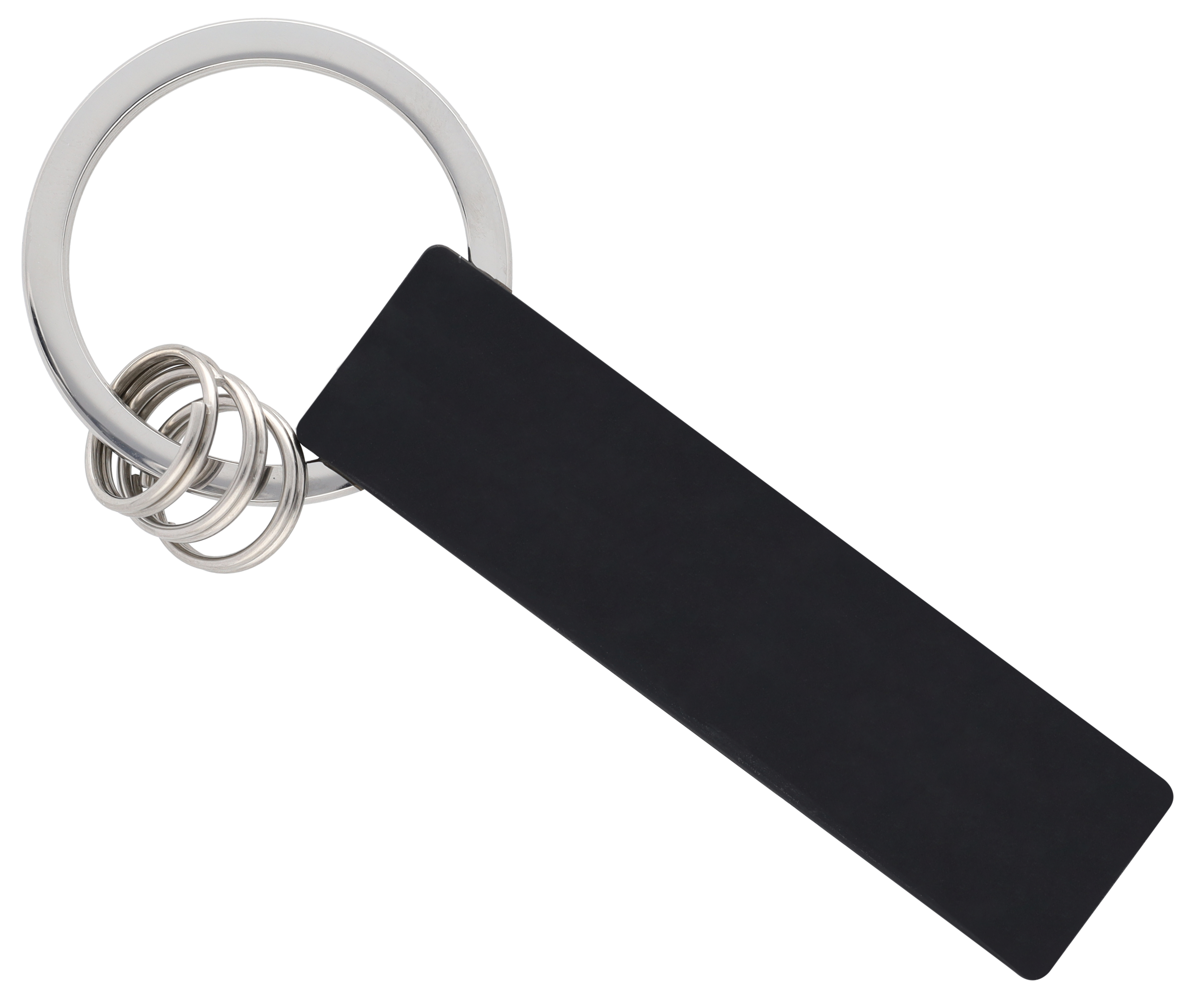 AMG Schlüsselanhänger - schwarz / weiß, Kunststoff / Edelstahl