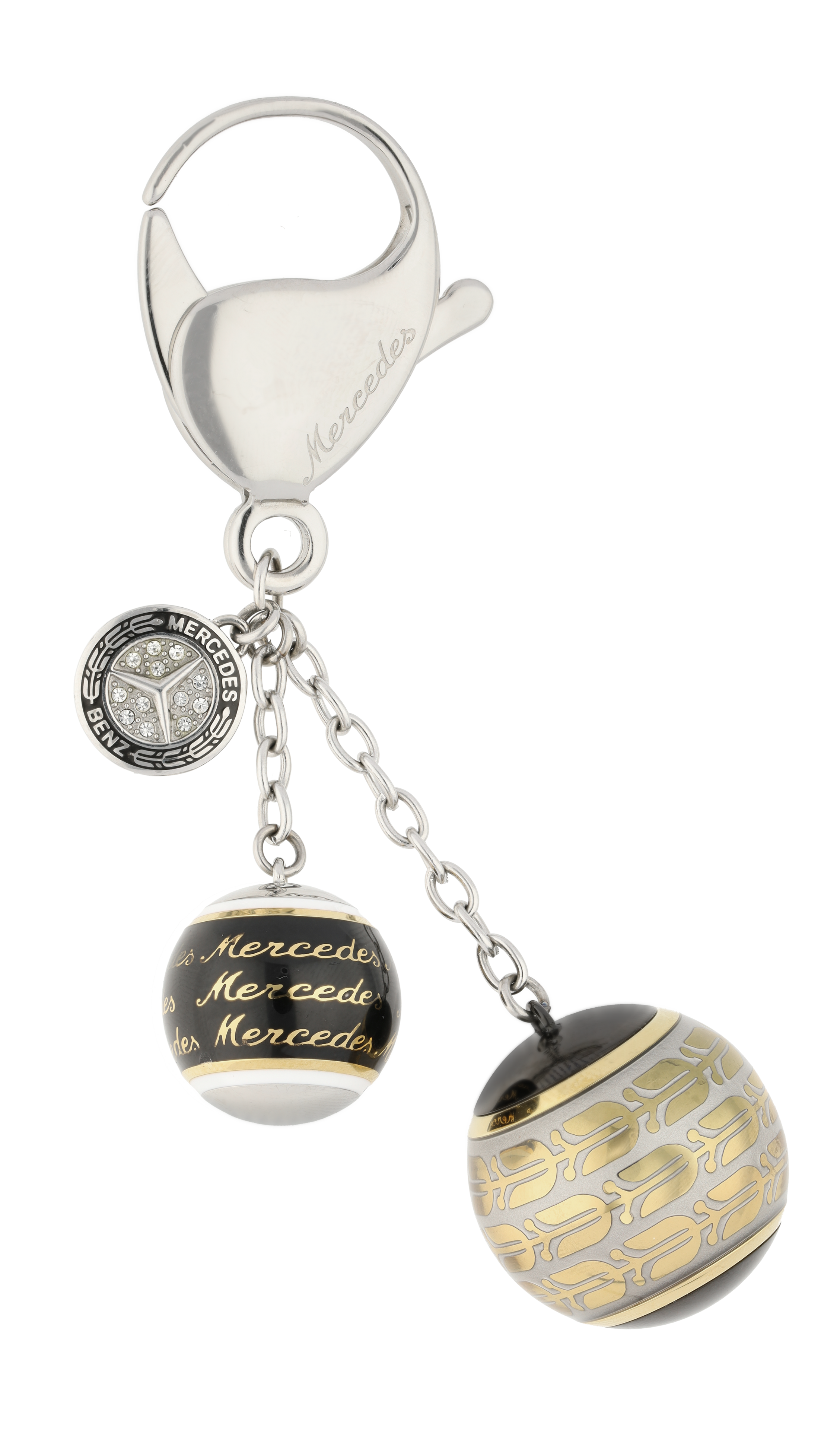 Schlüsselanhänger, Classic - silberfarben / goldfarben / schwarz, Edelstahl Schlüsselanhänger, Classic - silberfarben / goldfarben / schwarz, Edelstahl