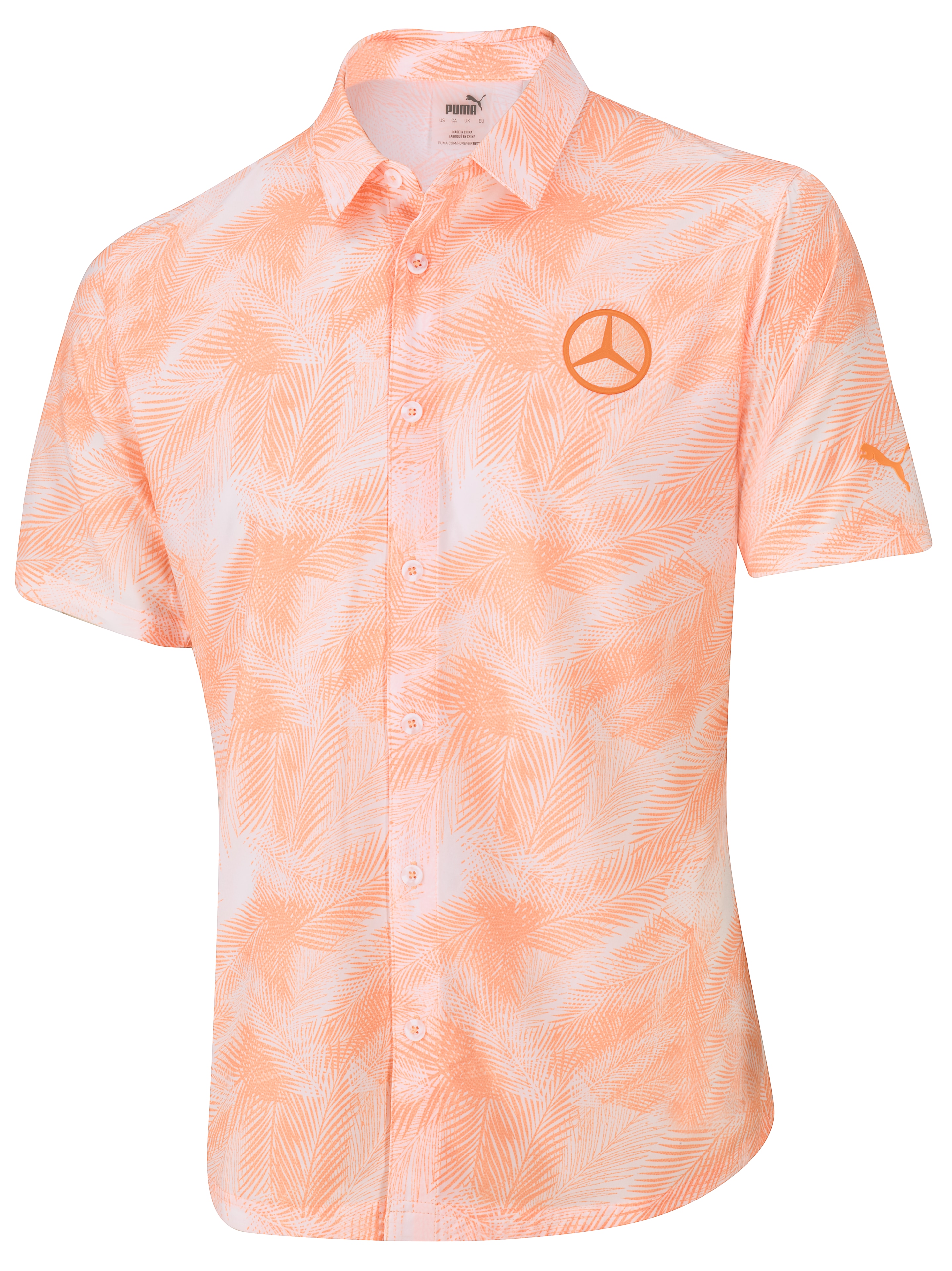 Golf-Funktionshemd Herren - weiß / orange, S