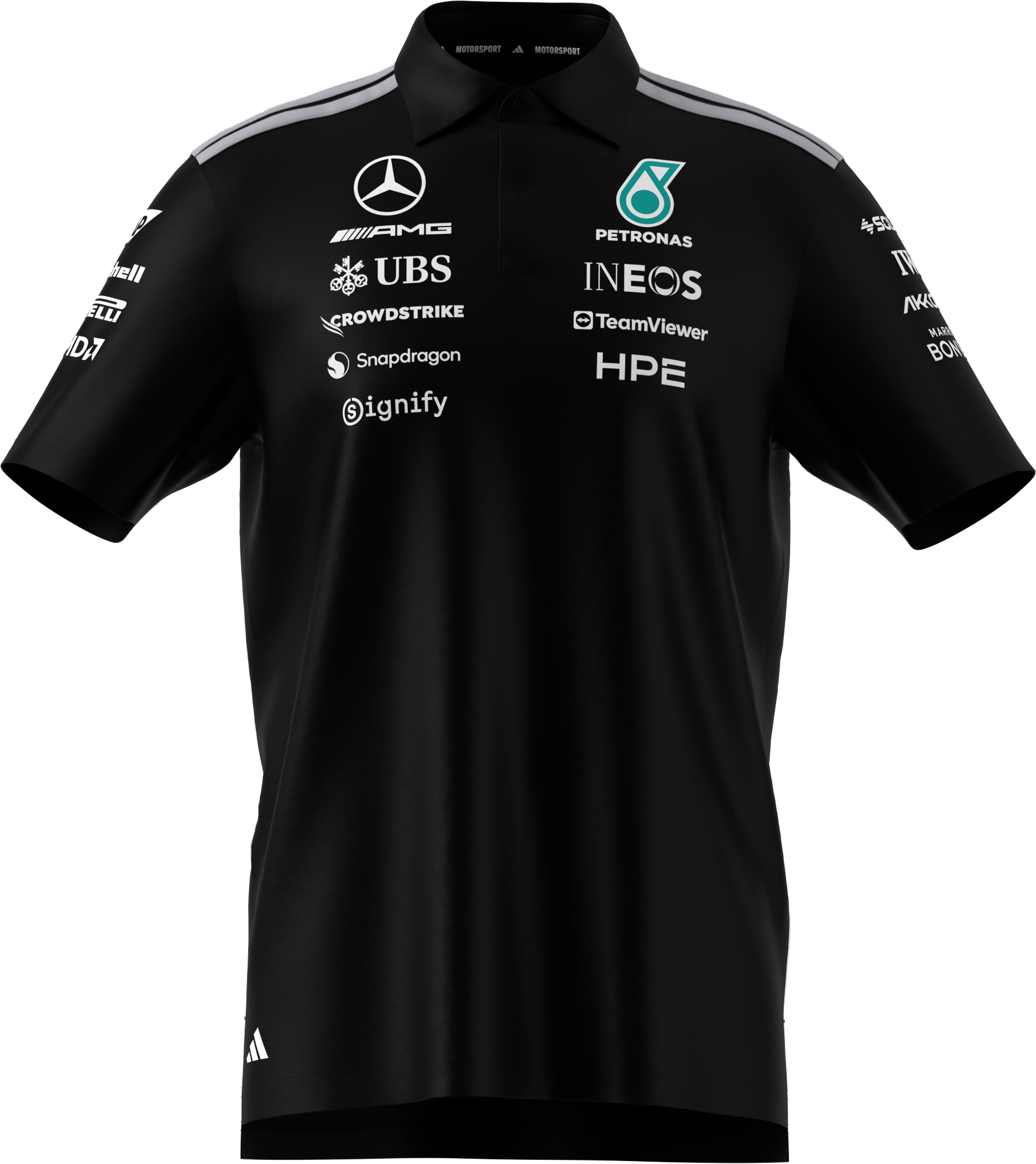 Poloshirt Herren, Team, Mercedes-AMG F1 - schwarz, M