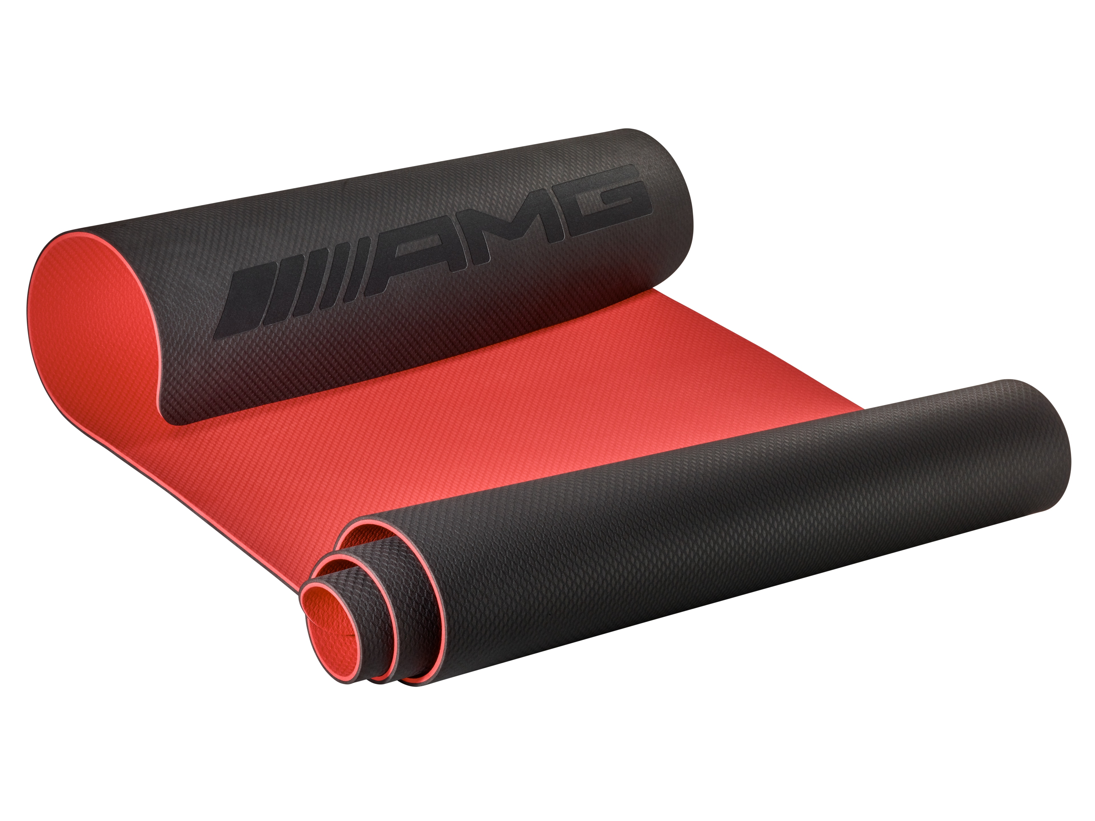 AMG Fitnessmatte - schwarz / rot, TPE AMG Fitnessmatte - schwarz / rot, TPE