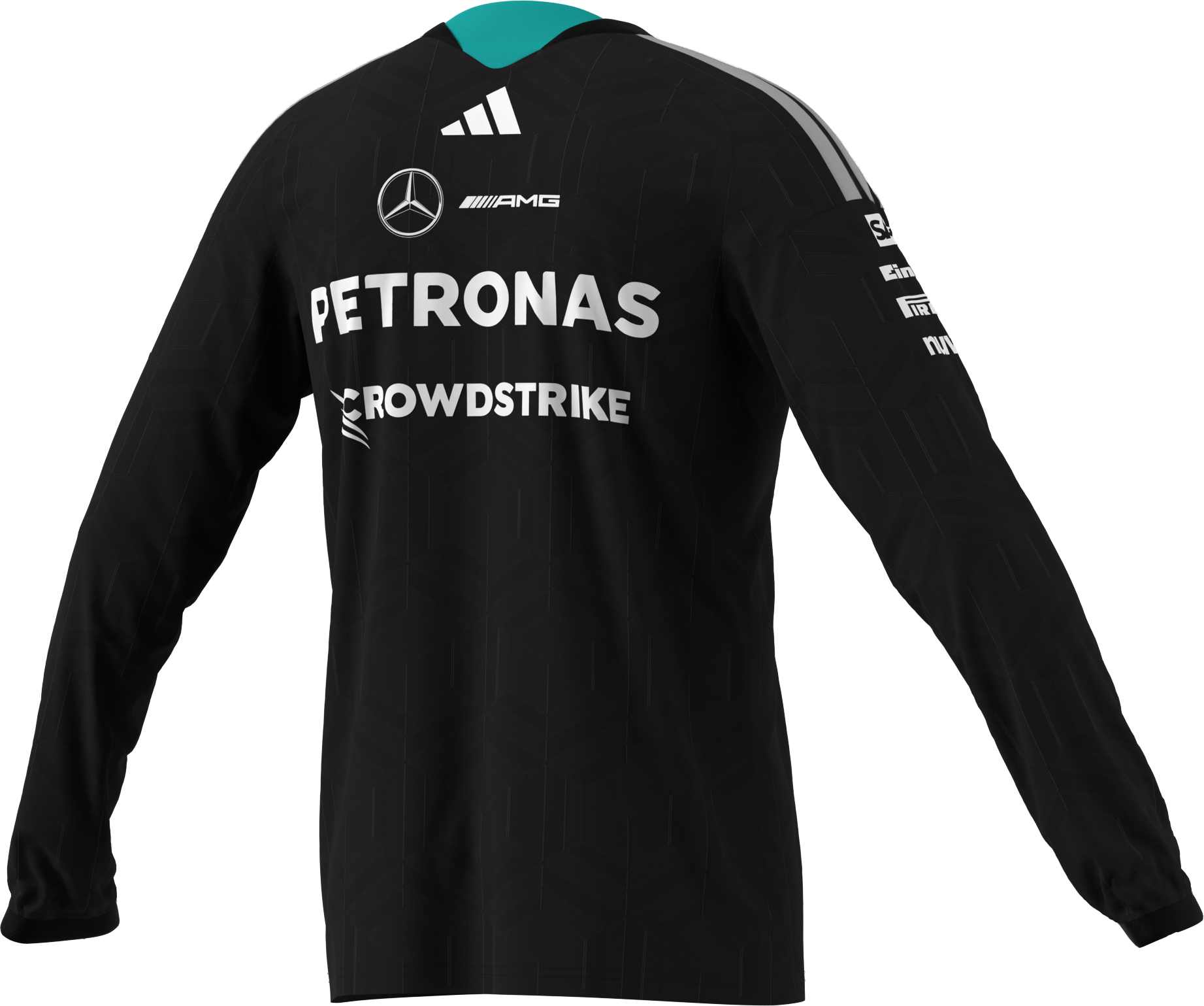 Longsleeve Herren, Fahrer, Mercedes-AMG F1 - schwarz, XS