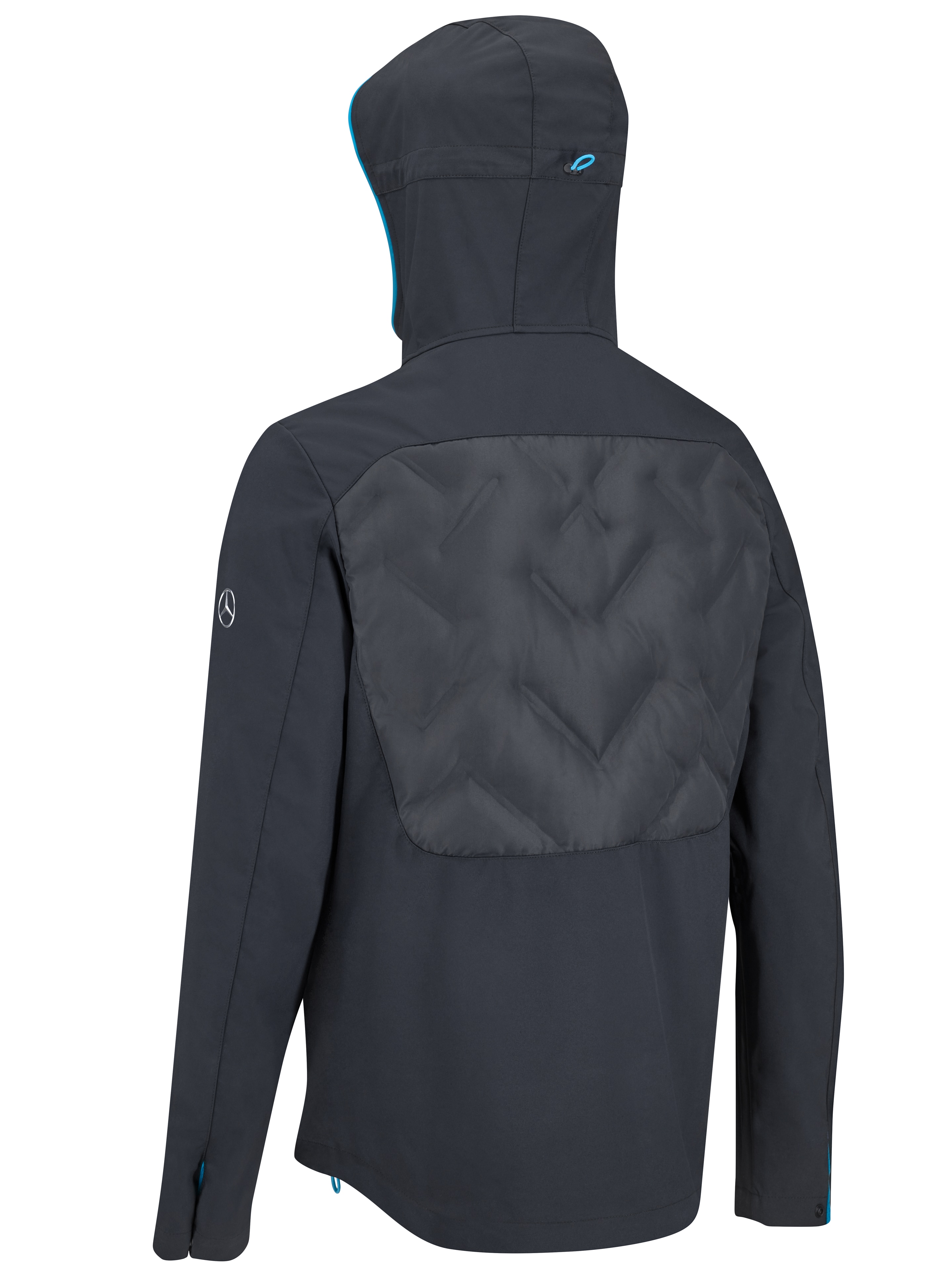 Hybridjacke Herren - schwarz / energyblau, S