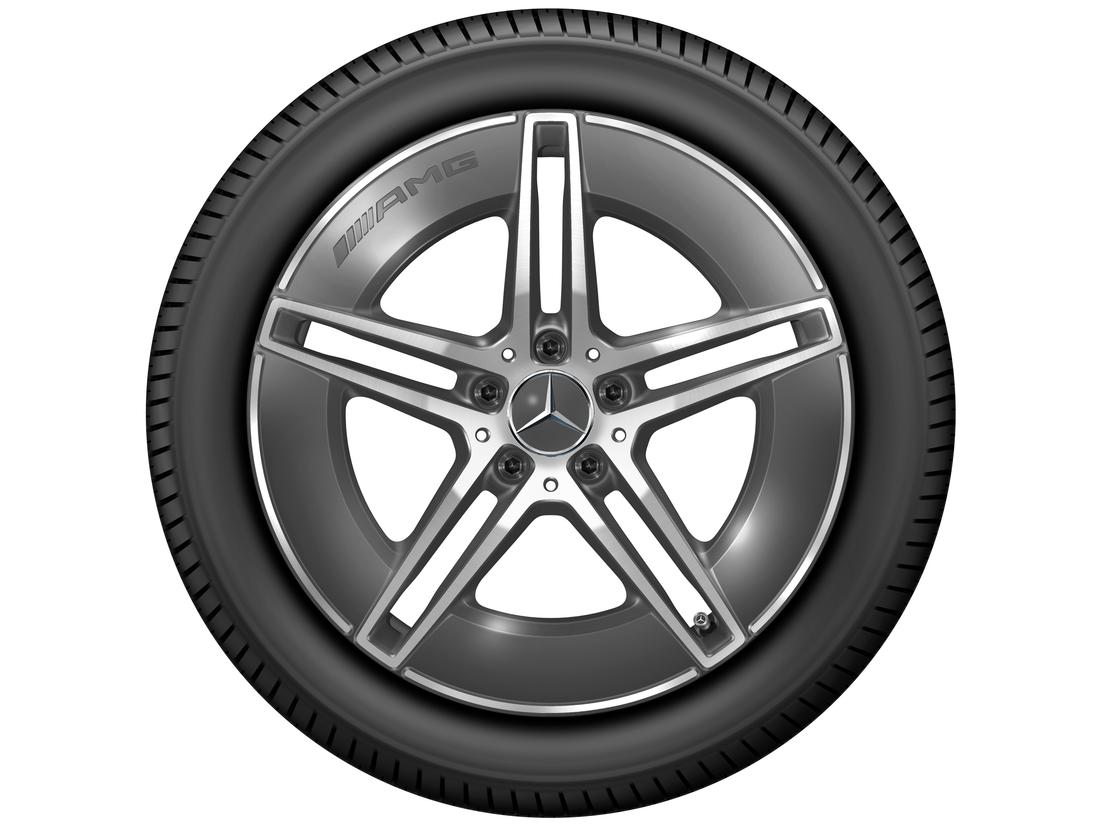 AMG 5-Doppelspeichen-Rad, 48,3 cm (19 Zoll) - 8,5 J x 19 ET 35,5, tantalgrau, glanzgedreht