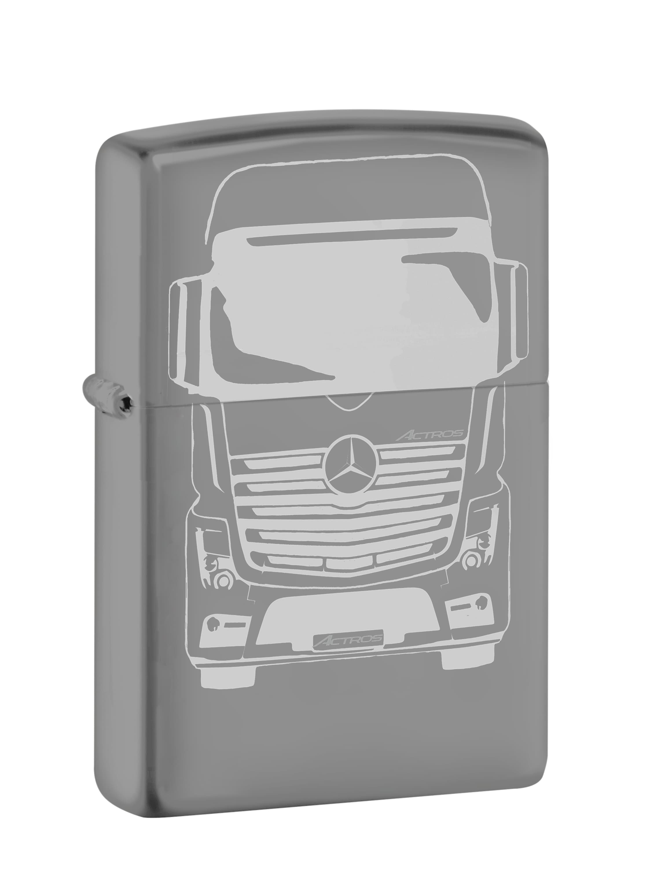 Feuerzeug, Actros - silberfarben, Messing, Zippo Feuerzeug, Actros - silberfarben, Messing, Zippo