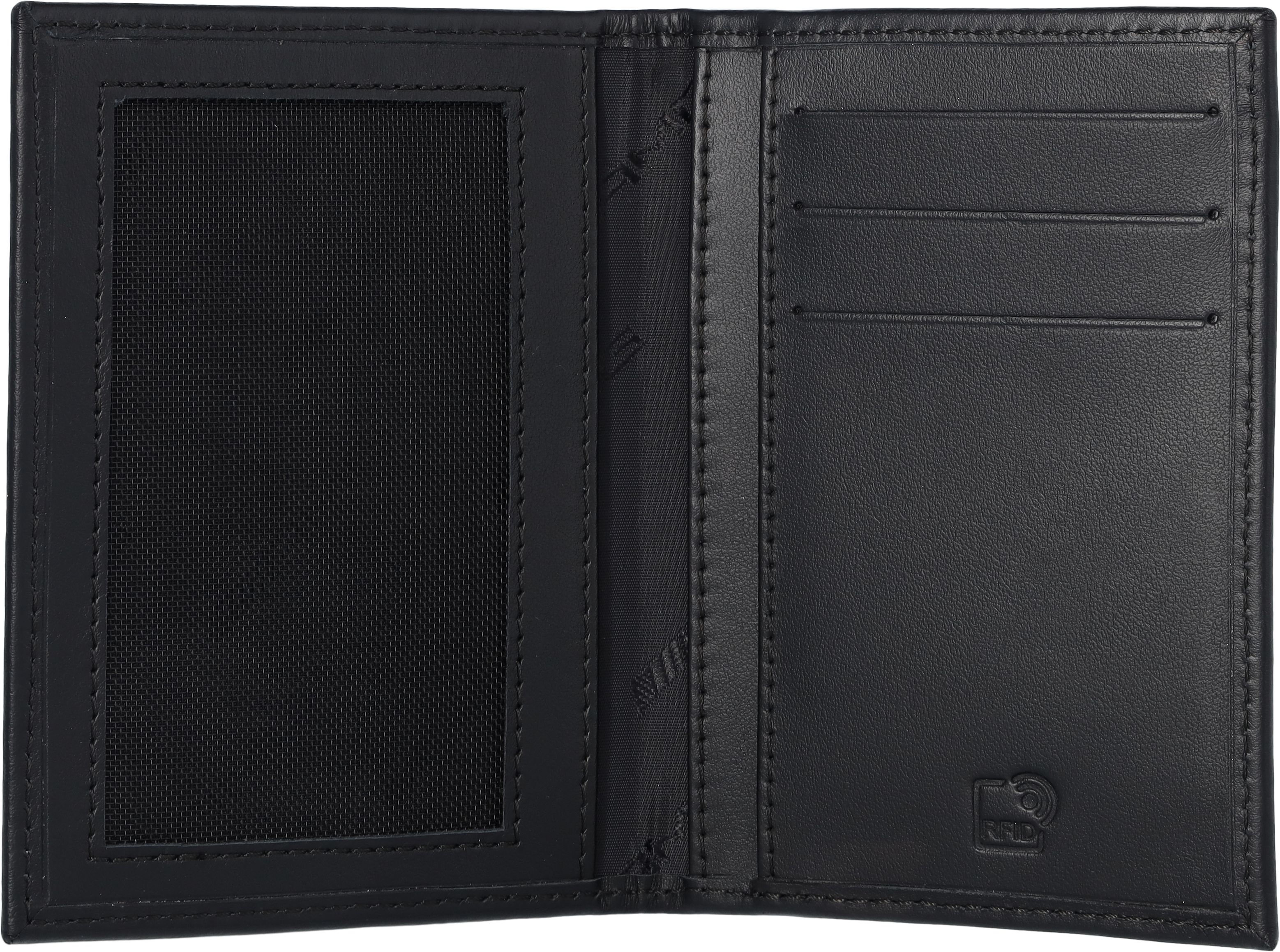 AMG Fahrzeugscheinmäppchen - schwarz, Rindleder