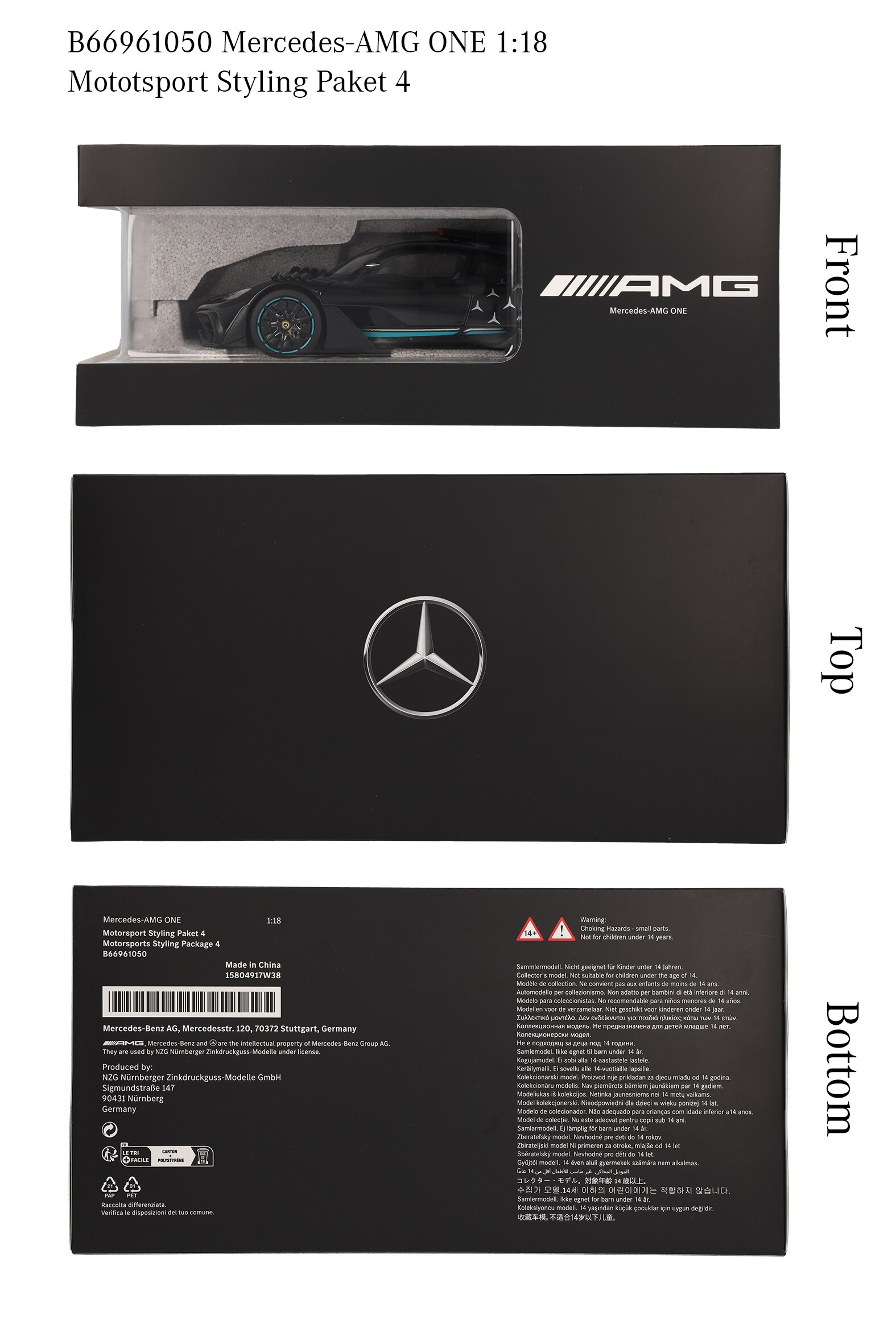 Mercedes-AMG ONE, C298 - obsidianschwarz, NZG, 1:18 Mercedes-AMG ONE, C298 - obsidianschwarz, NZG, 1:18