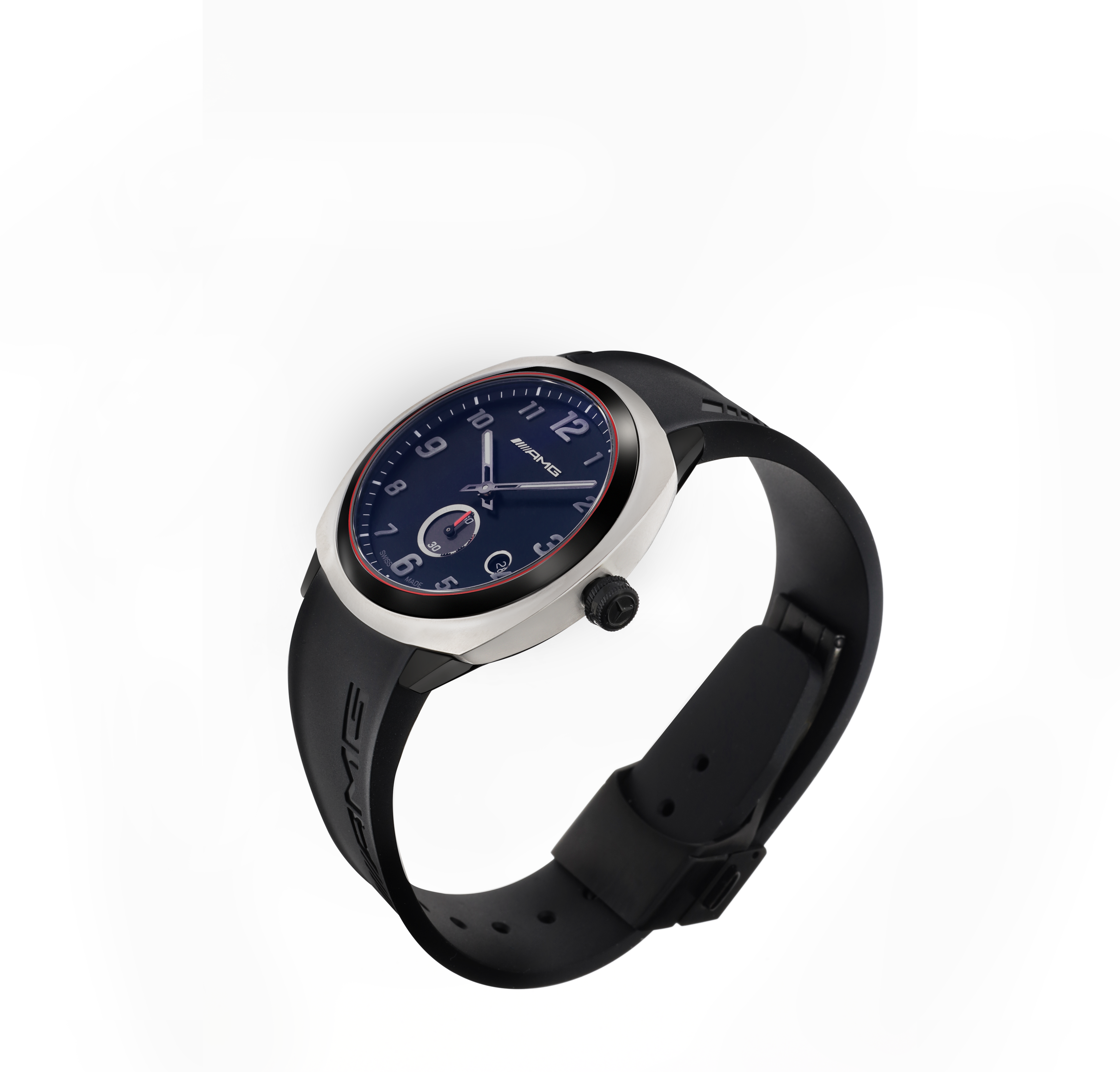 Armbanduhr, Unisex, AMG, Essentials - schwarz / anthrazit / rot, Edelstahl / Titan / Kautschuk Armbanduhr, Unisex, AMG, Essentials - schwarz / anthrazit / rot, Edelstahl / Titan / Kautschuk