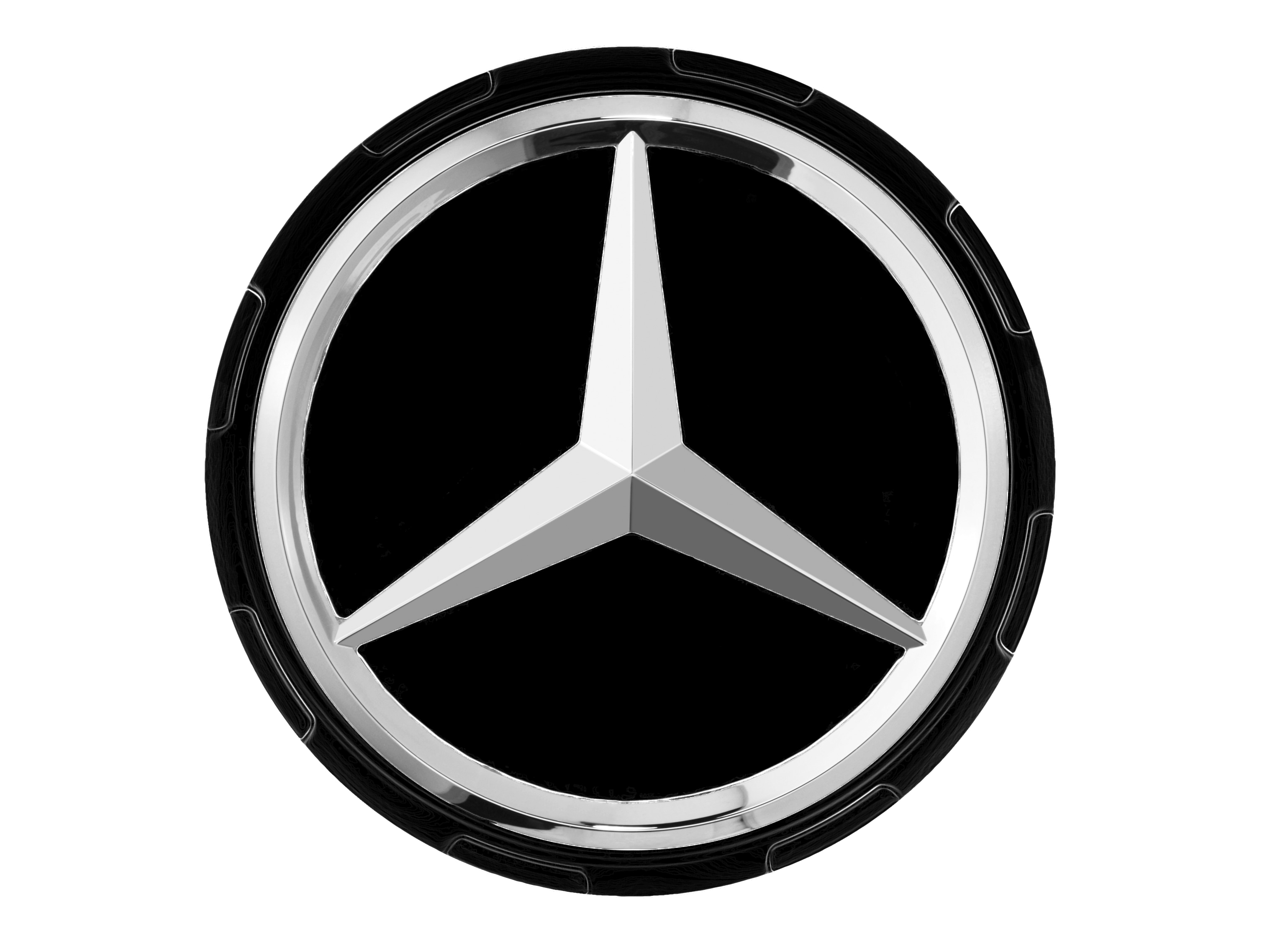 AMG Radnabenabdeckung, im Zentralverschlussdesign, für Zentrierloch-Durchmesser 71,8 mm - schwarz