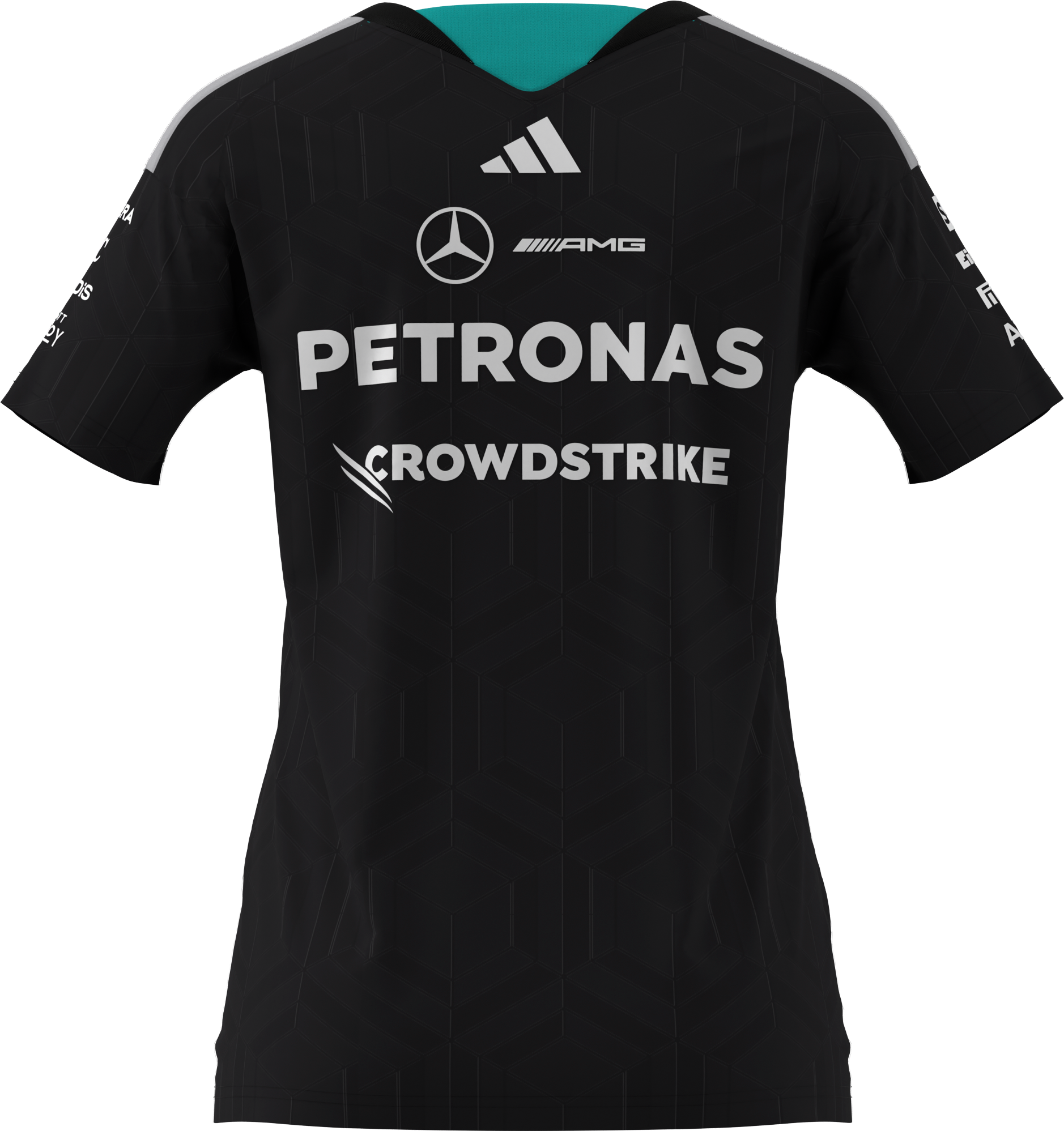 T-Shirt Damen, Fahrer, Mercedes-AMG F1 - schwarz, L