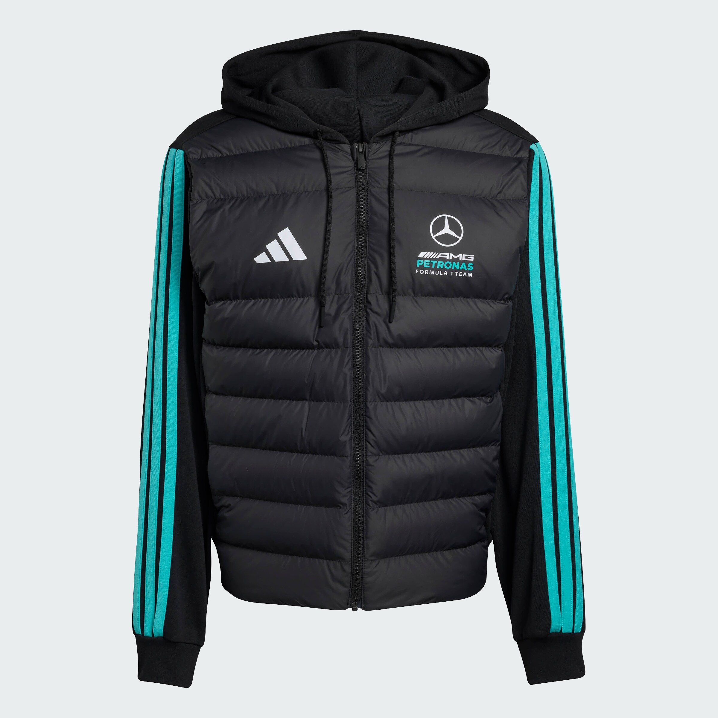 Hybridjacke Herren, Mercedes-AMG F1 - schwarz, XL