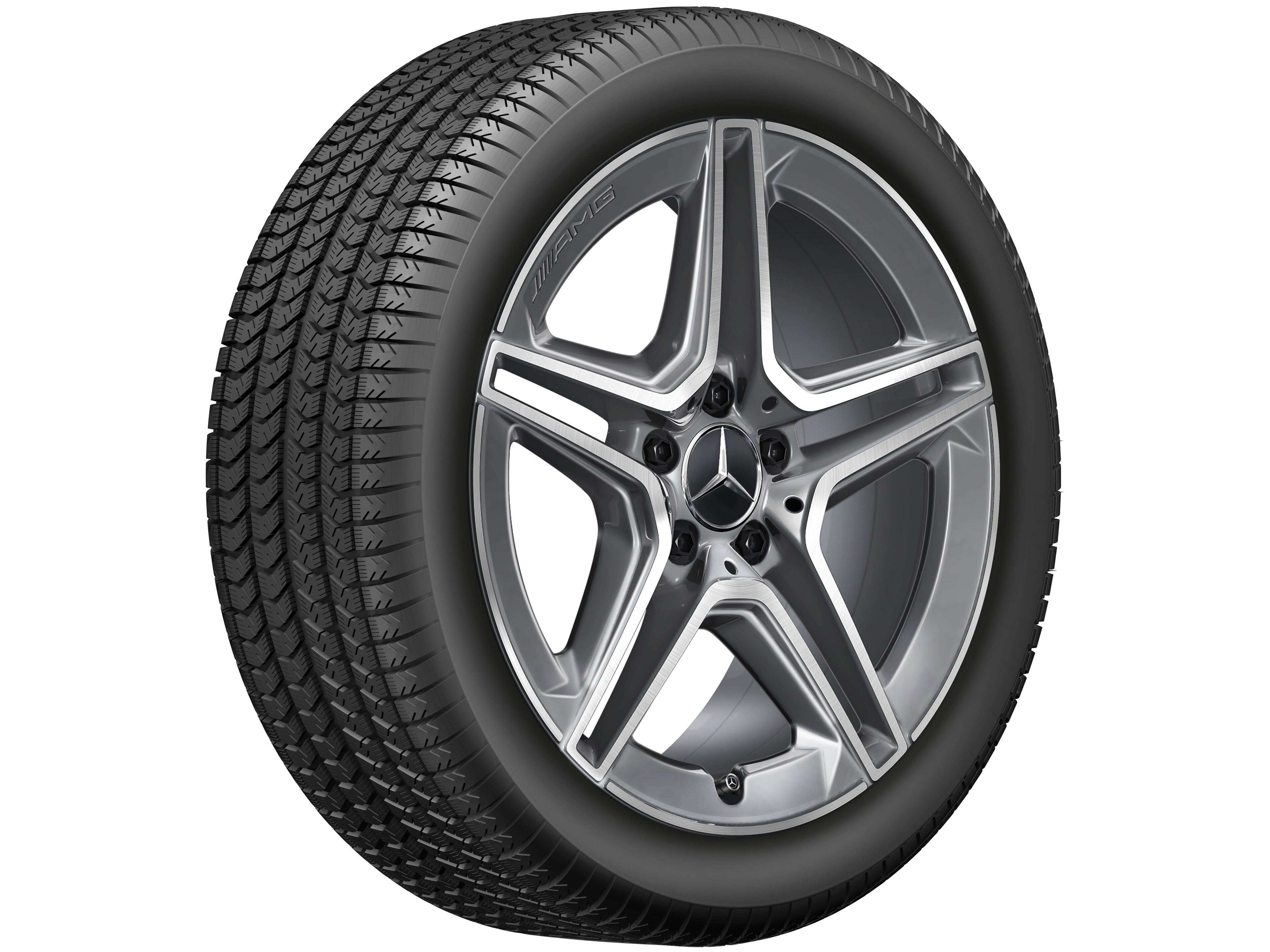 AMG 5-Doppelspeichen-Rad, 45,7 cm (18 Zoll) - 7,5 J x 18 ET 49, tremolit-metallic, glanzgedreht