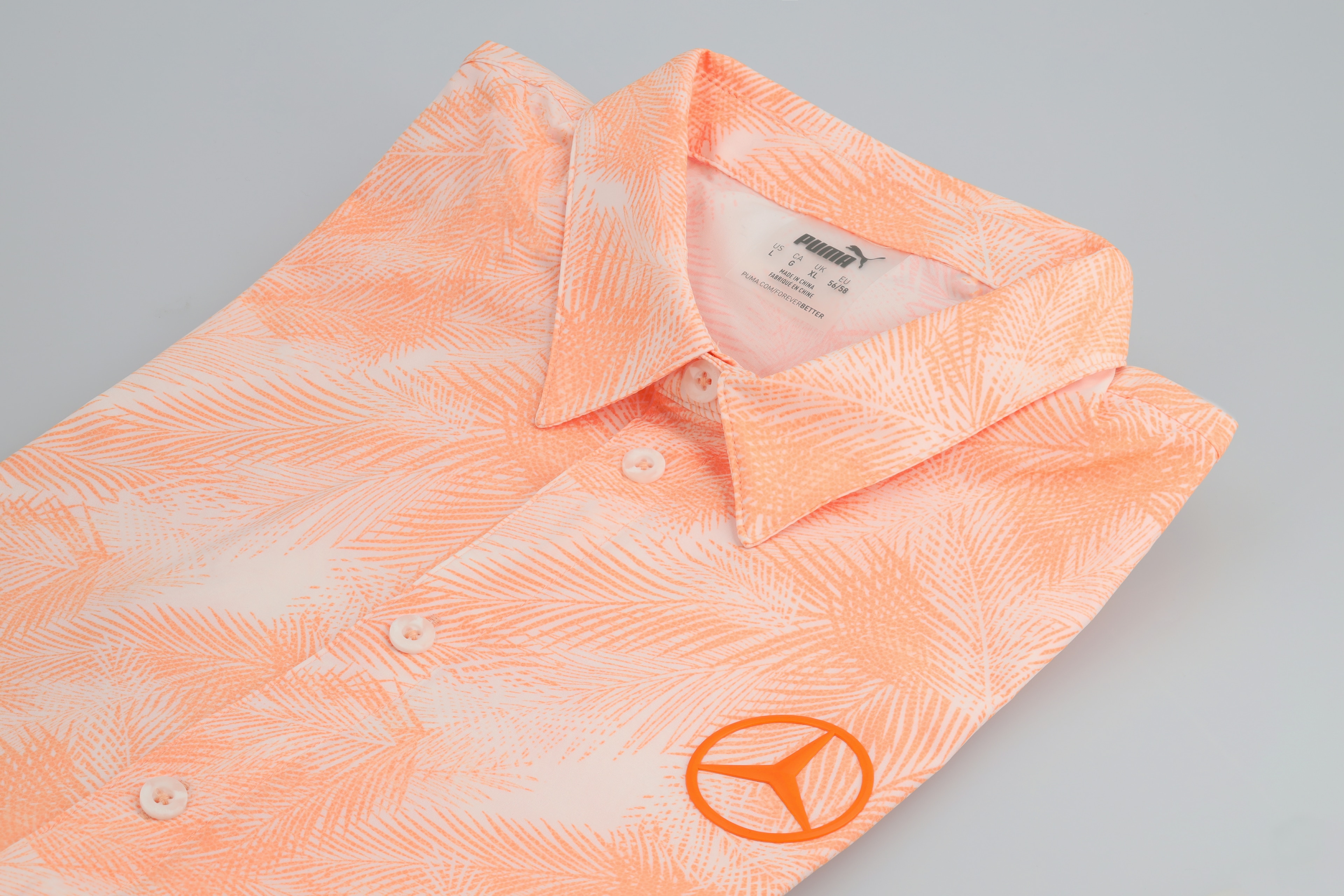 Golf-Funktionshemd Herren - weiß / orange, XXL