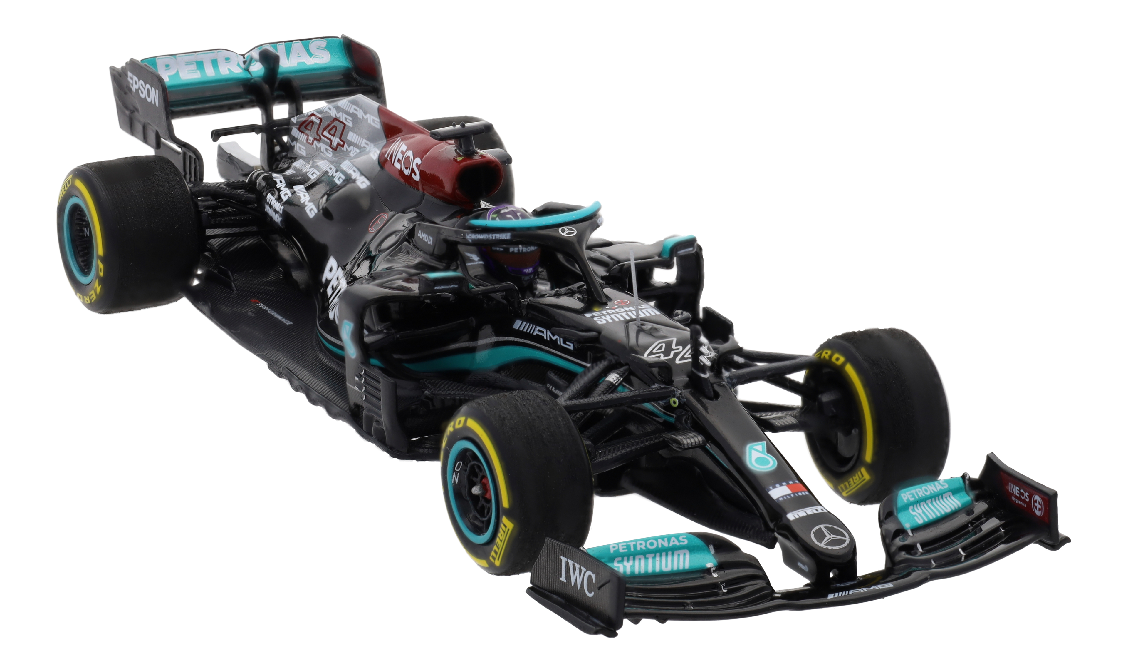 MERCEDES AMG PETRONAS Formula One™ Team, F1 W12 E Performance, Saison 2021, Lewis Hamilton - schwarz, Minichamps, 1:43