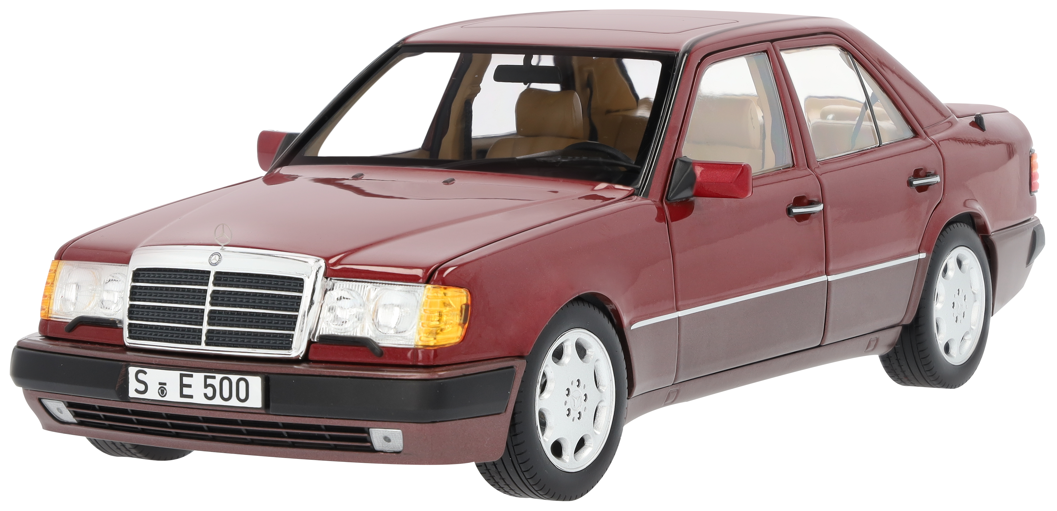 500 E W 124 (1991-1993), Limousine - almandinrot, Norev, 1:18