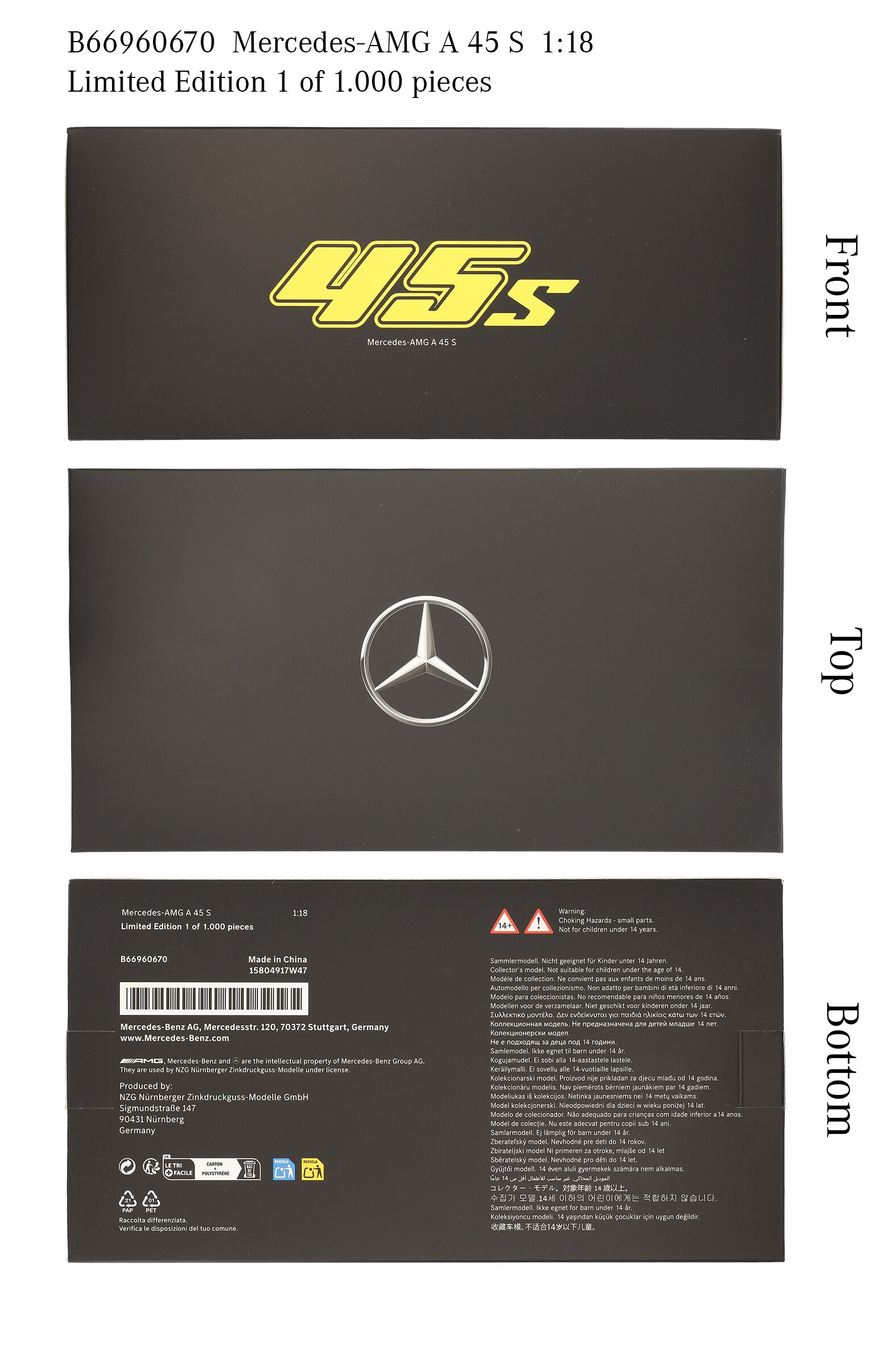 Mercedes-AMG A 45 S 4MATIC - green hell magno, NZG, 1:18 Mercedes-AMG A 45 S 4MATIC - green hell magno, NZG, 1:18