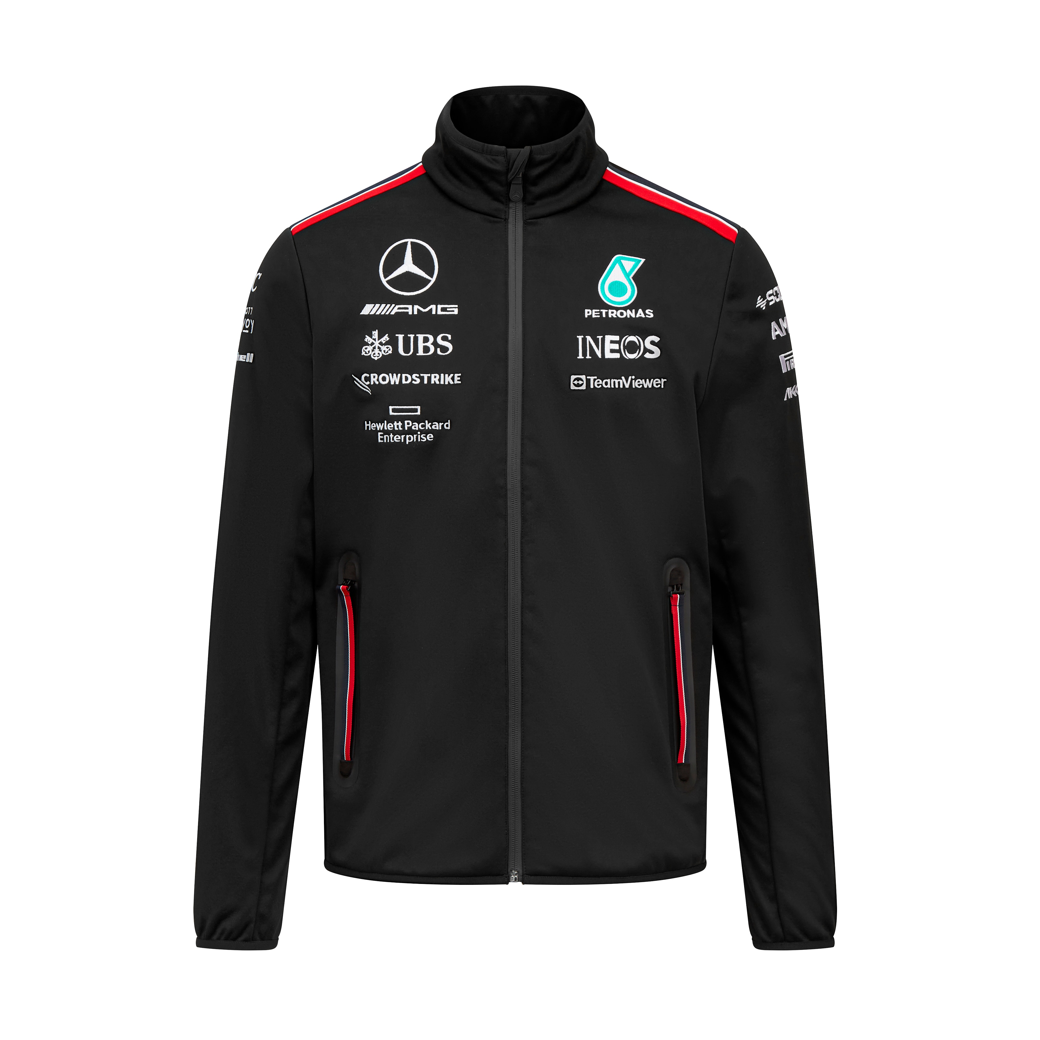 Softshelljacke Herren, Team, Mercedes-AMG F1 - schwarz, XL