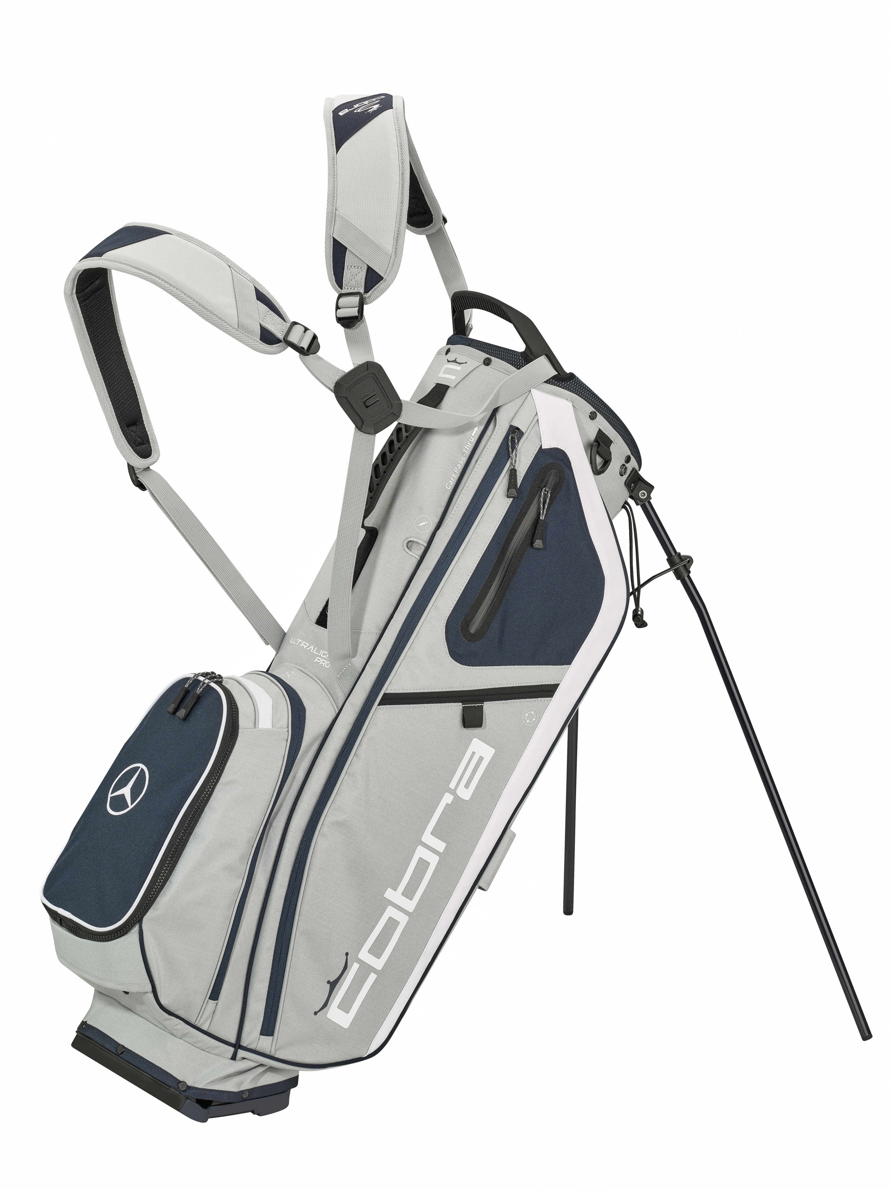 Golf-Standbag, Ultralight Pro - grau / navy, Polyester
