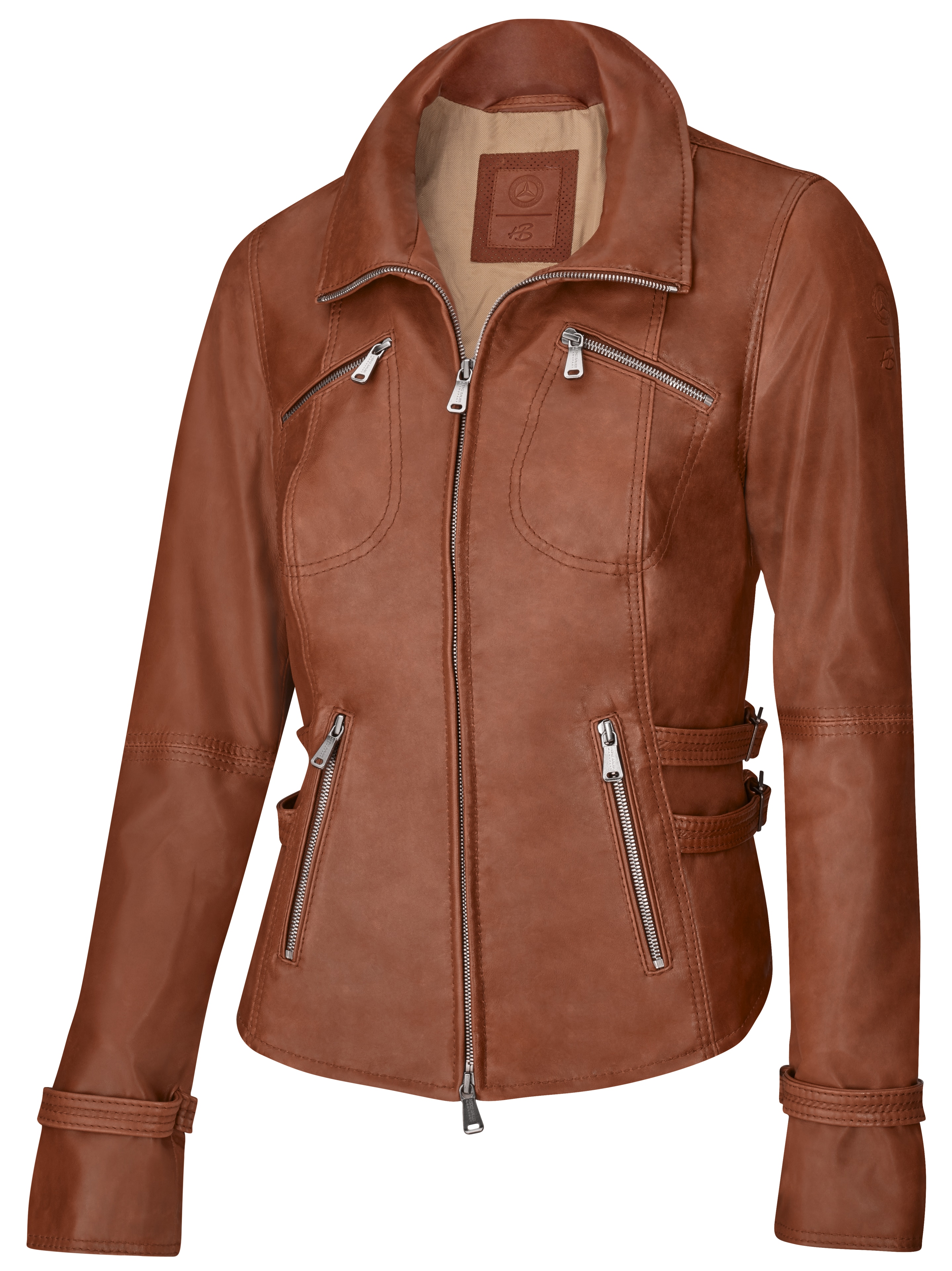 Lederjacke Damen - cognac, 44