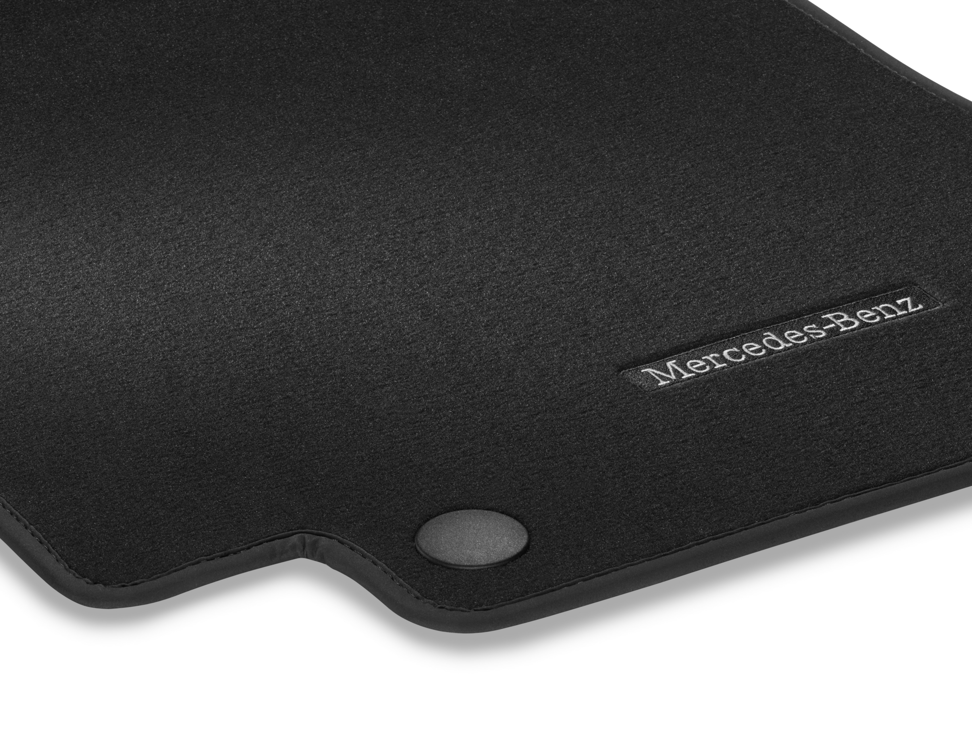 Veloursmatten CLASSIC, Satz, 4-teilig - LL, schwarz, Einfassung schwarz