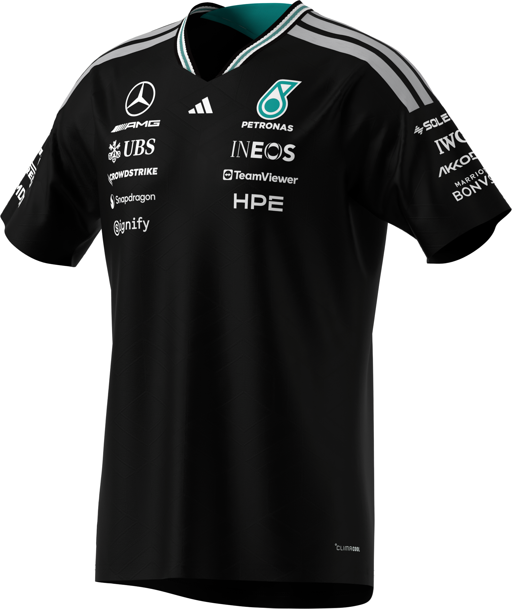 T-Shirt Herren, Fahrer Authentic, Mercedes-AMG F1 - schwarz, S