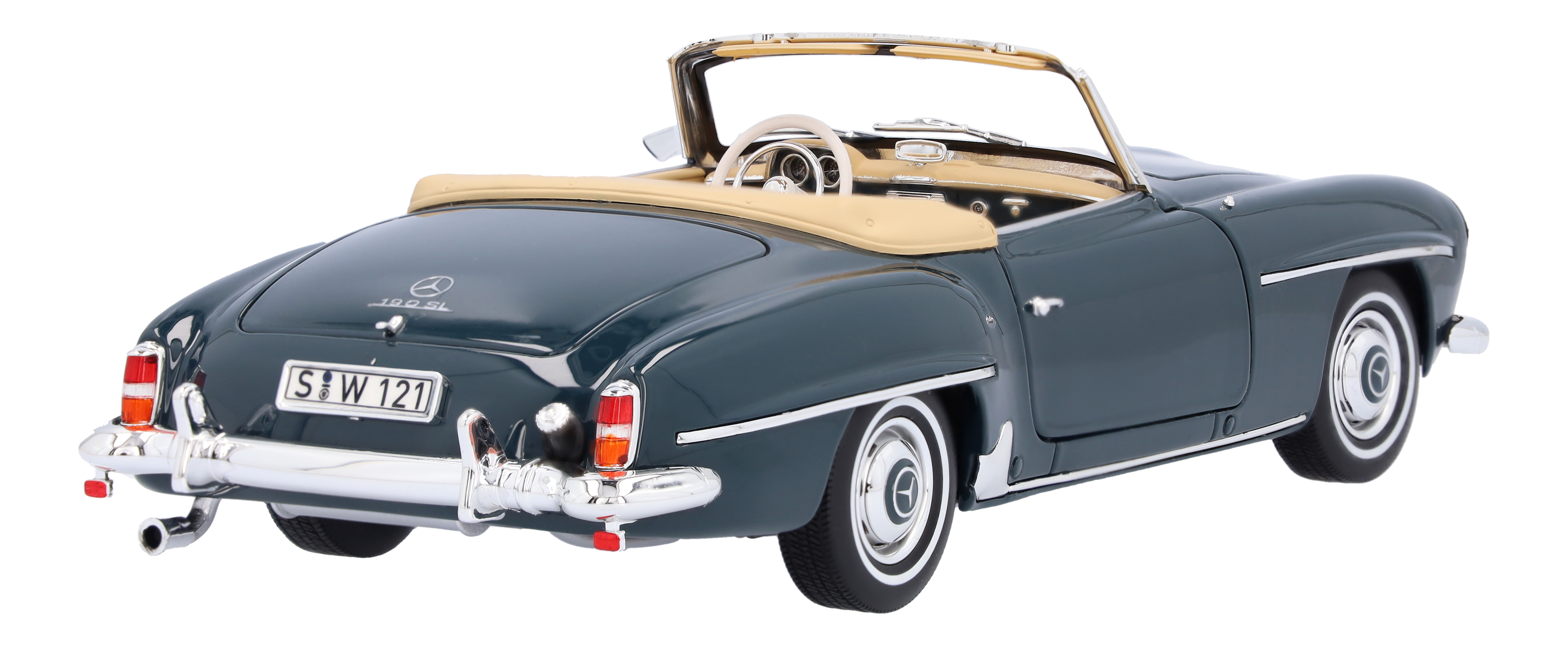 190 SL Roadster W 121 (1954-1963) - graublau, Norev, 1:18