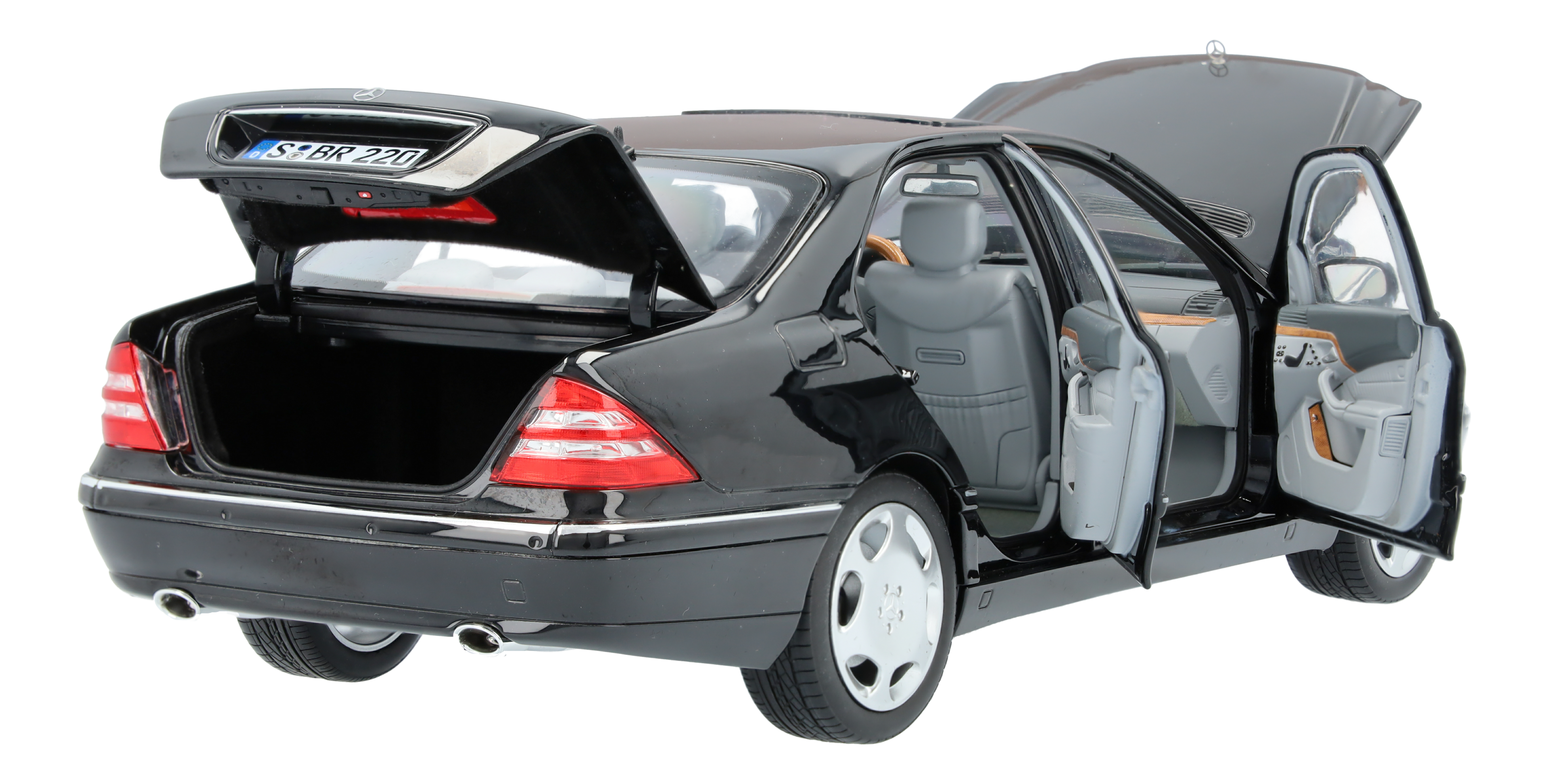 S 600 Limousine Langversion V220 (2000-2005) - obsidianschwarz, Norev, 1:18 S 600 Limousine Langversion V220 (2000-2005) - obsidianschwarz, Norev, 1:18
