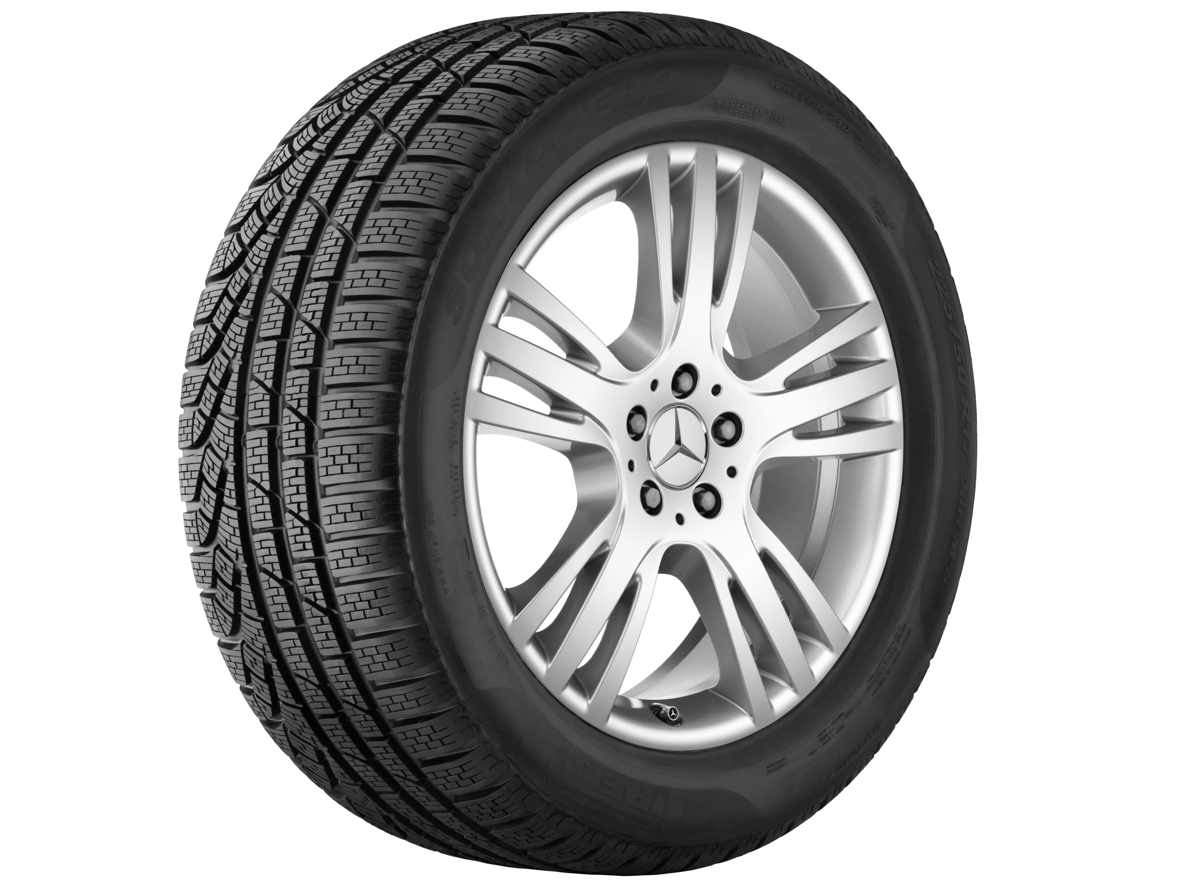 5-Tripel-Speichen-Rad, 48,3 cm (19 Zoll) - 7,5 J x 19 ET 47, titansilber, lackiert