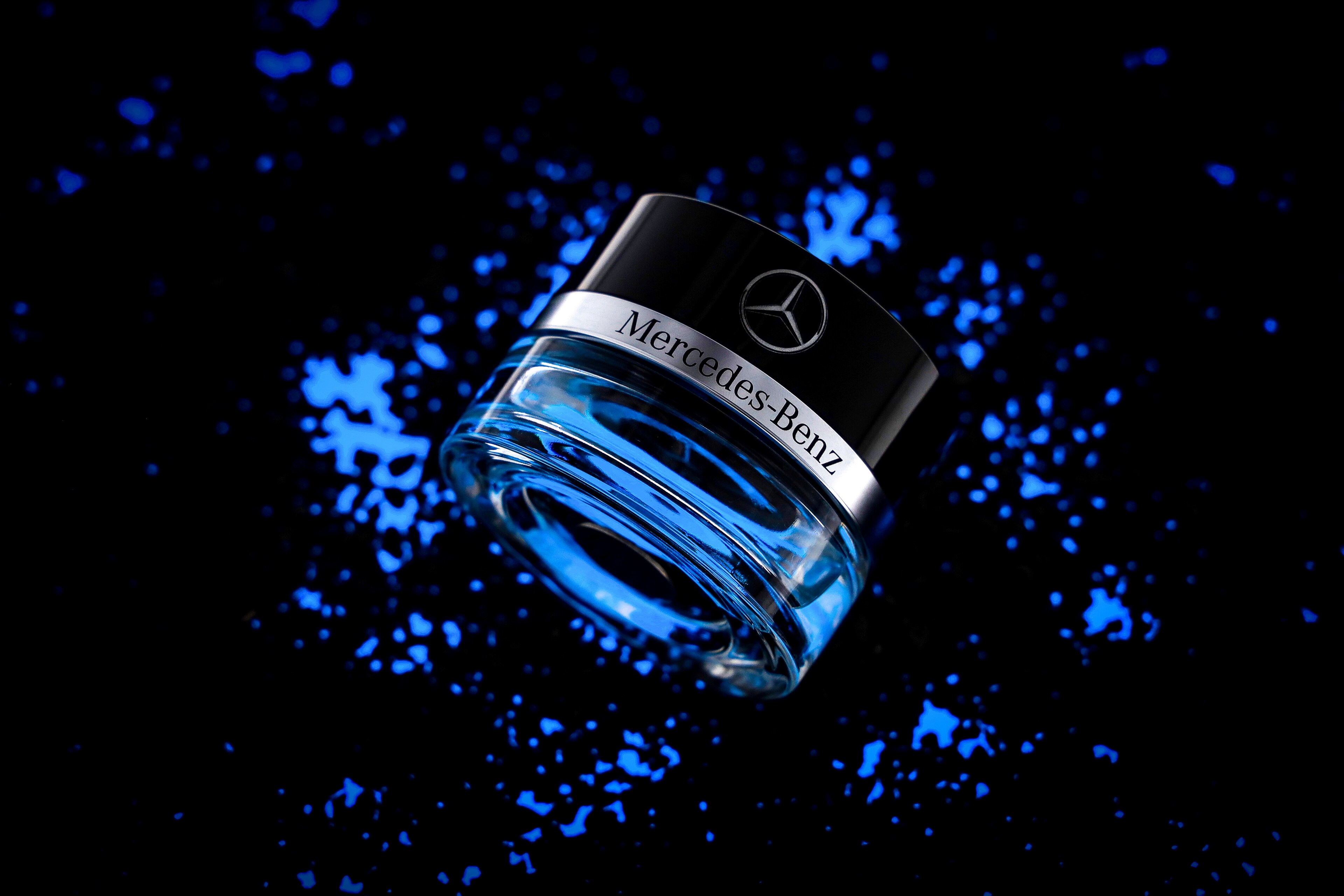 Flakon, DOWNTOWN MOOD - transparent / schwarz, Glas, 15 ml