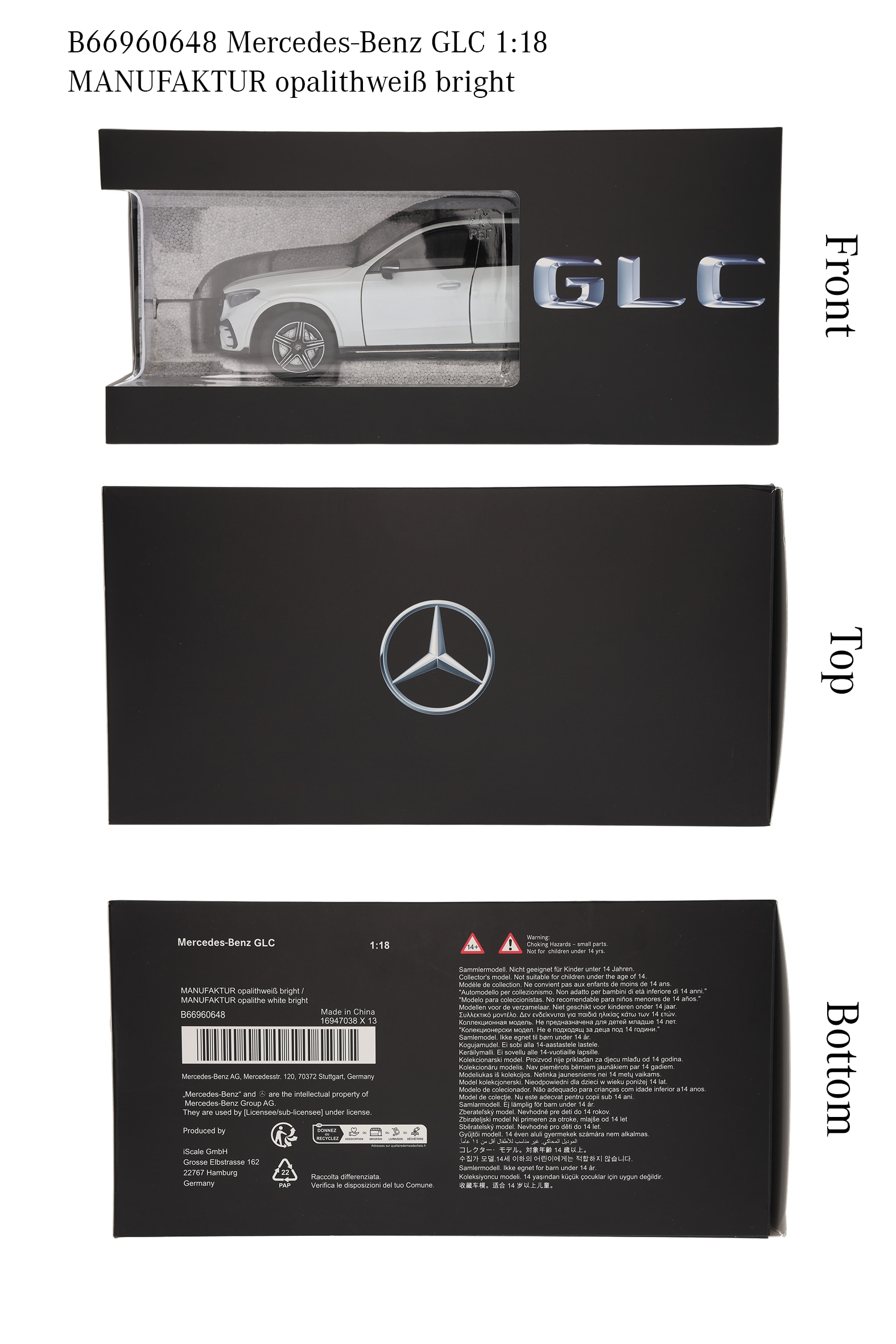 GLC, AMG Line, X254 - MANUFAKTUR opalithweiß bright, iScale, 1:18