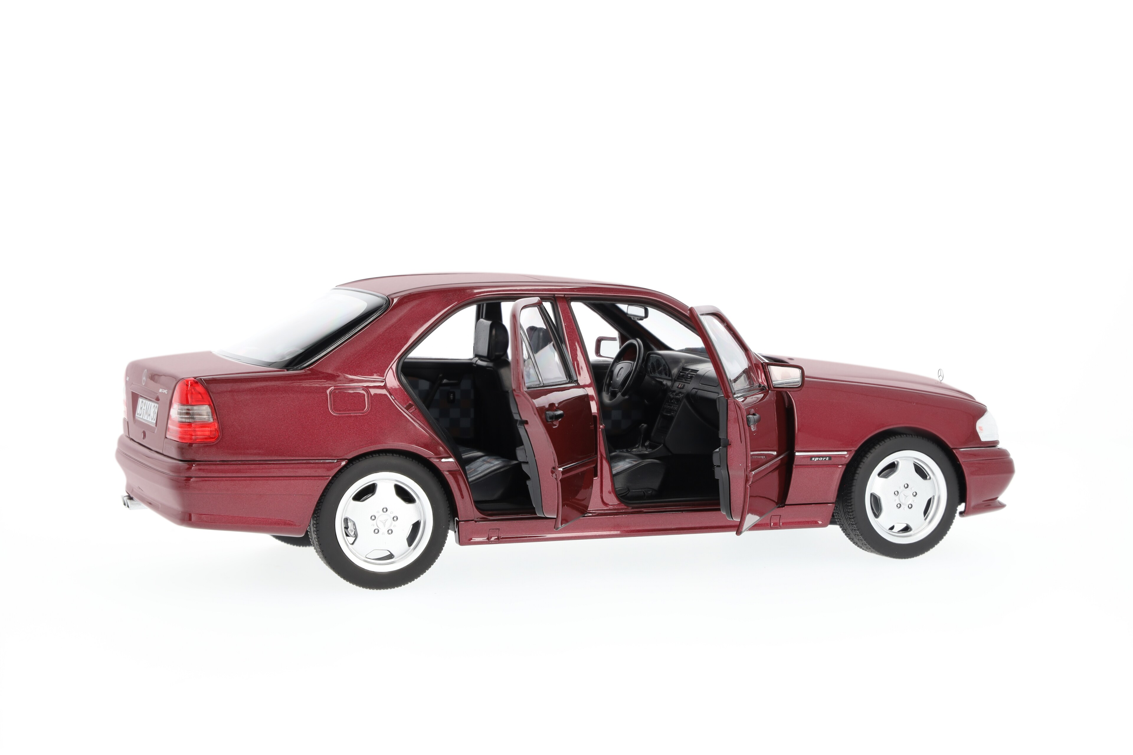 C 36 AMG Limousine W 202 (1993-1997) - almandinrot, Norev, 1:18