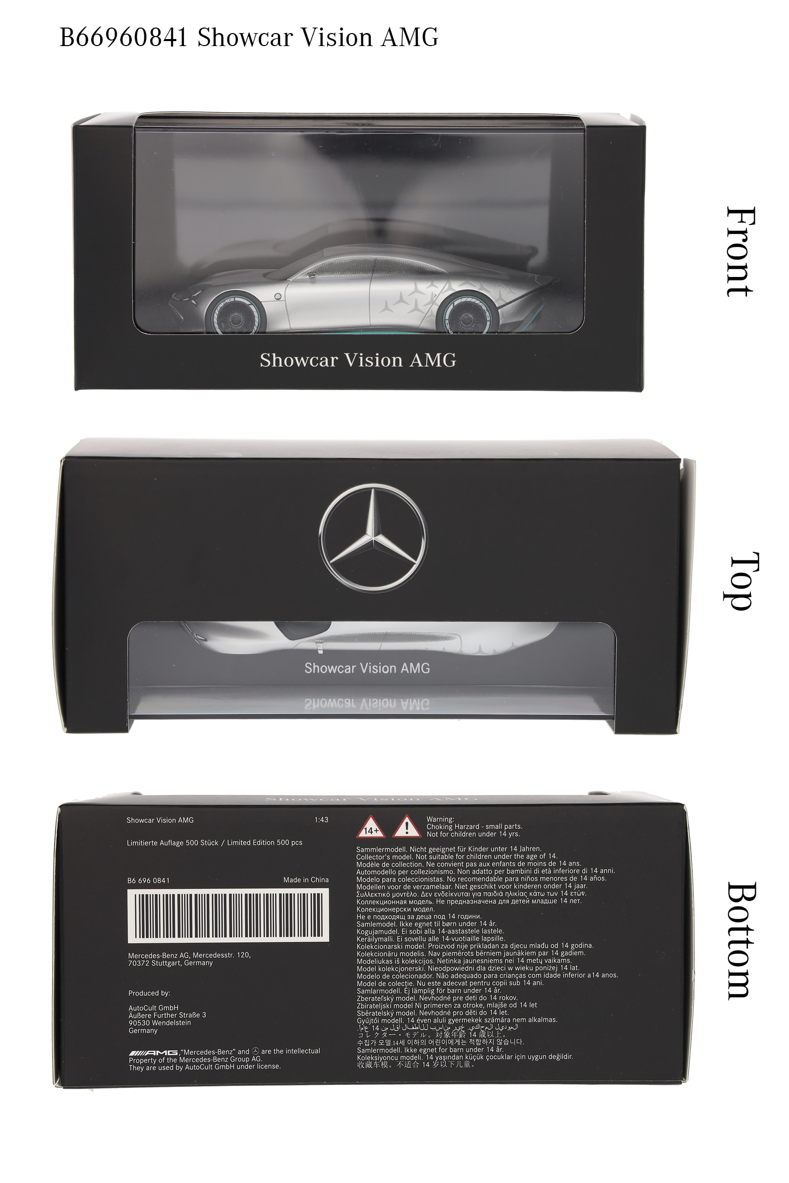 Vision AMG, Showcar - silber alubeam, AutoCult, 1:43