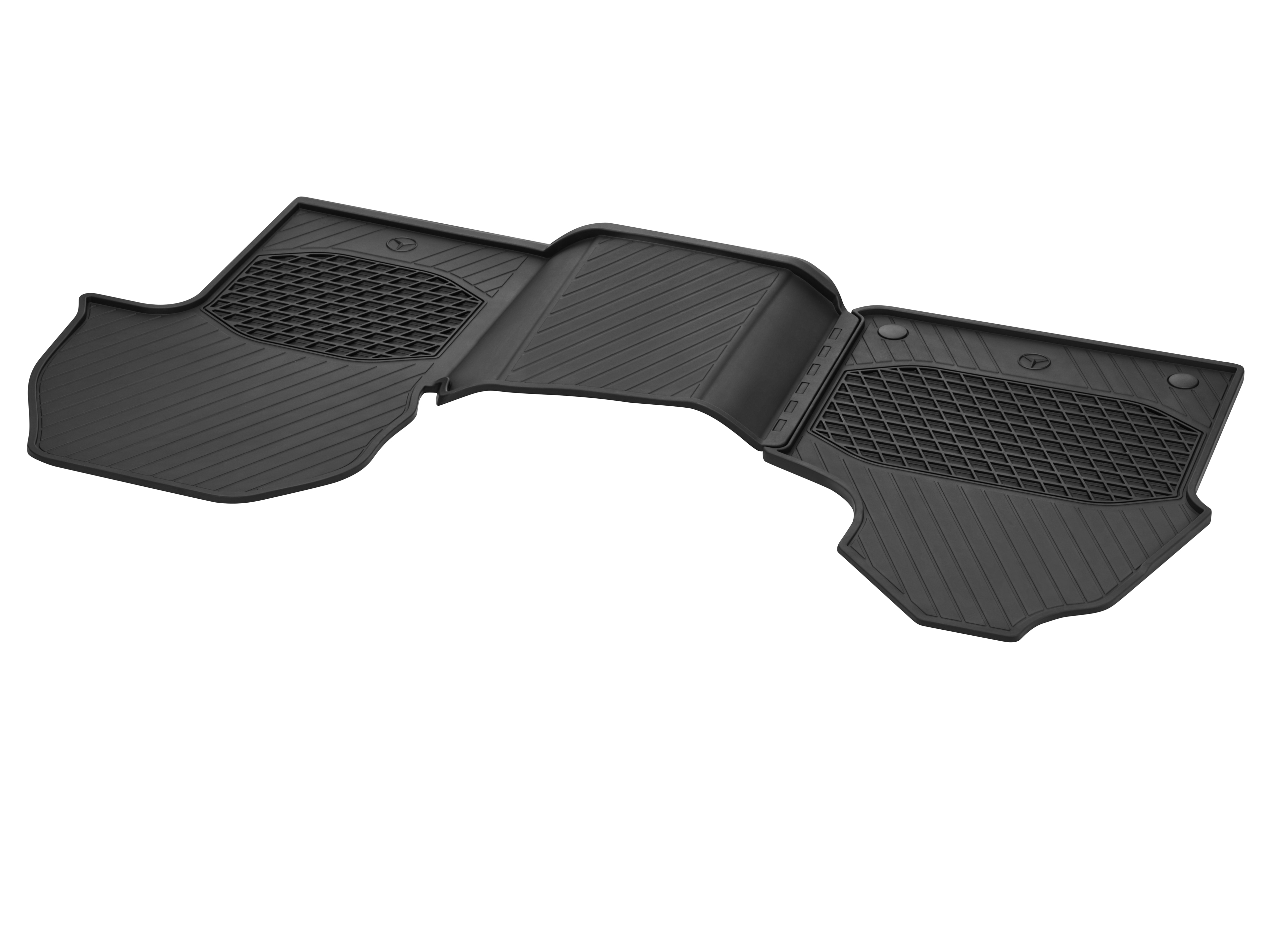 Allwettermatten, Fahrer- & Beifahrermatte, mit/ohne S23 (Beifahrersitz 2-Sitzer), mit Bodenluftkanal (H00), 2-teilig - LL, schwarz