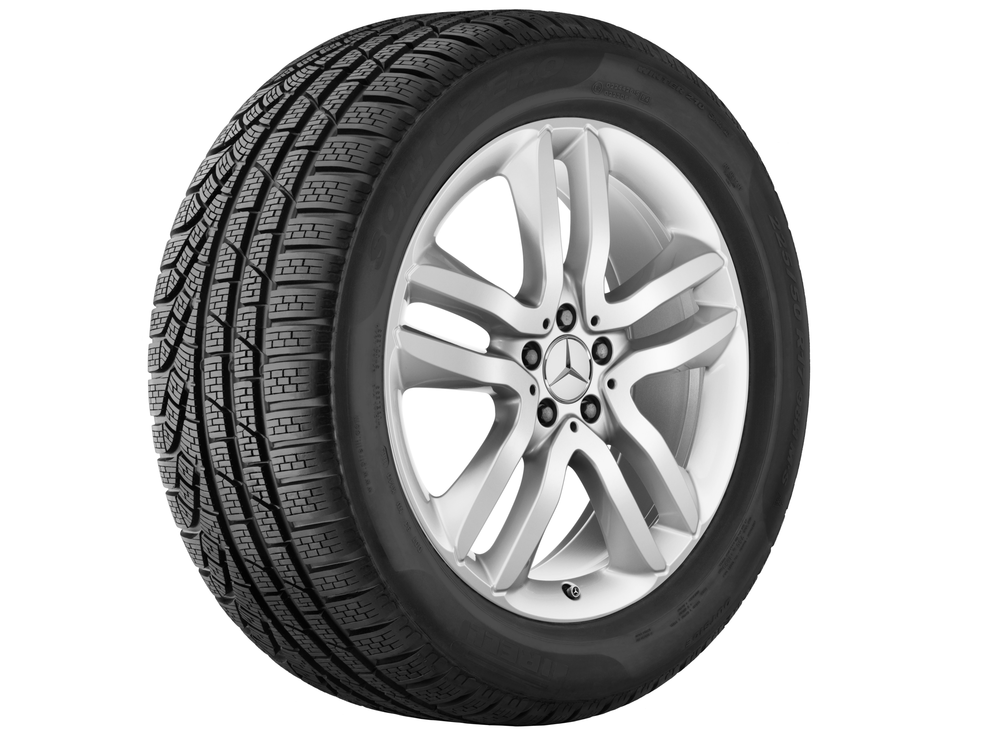 5-Doppelspeichen-Rad, 50,8 cm (20 Zoll) - 8,5 J x 20 ET 62, titansilber, lackiert