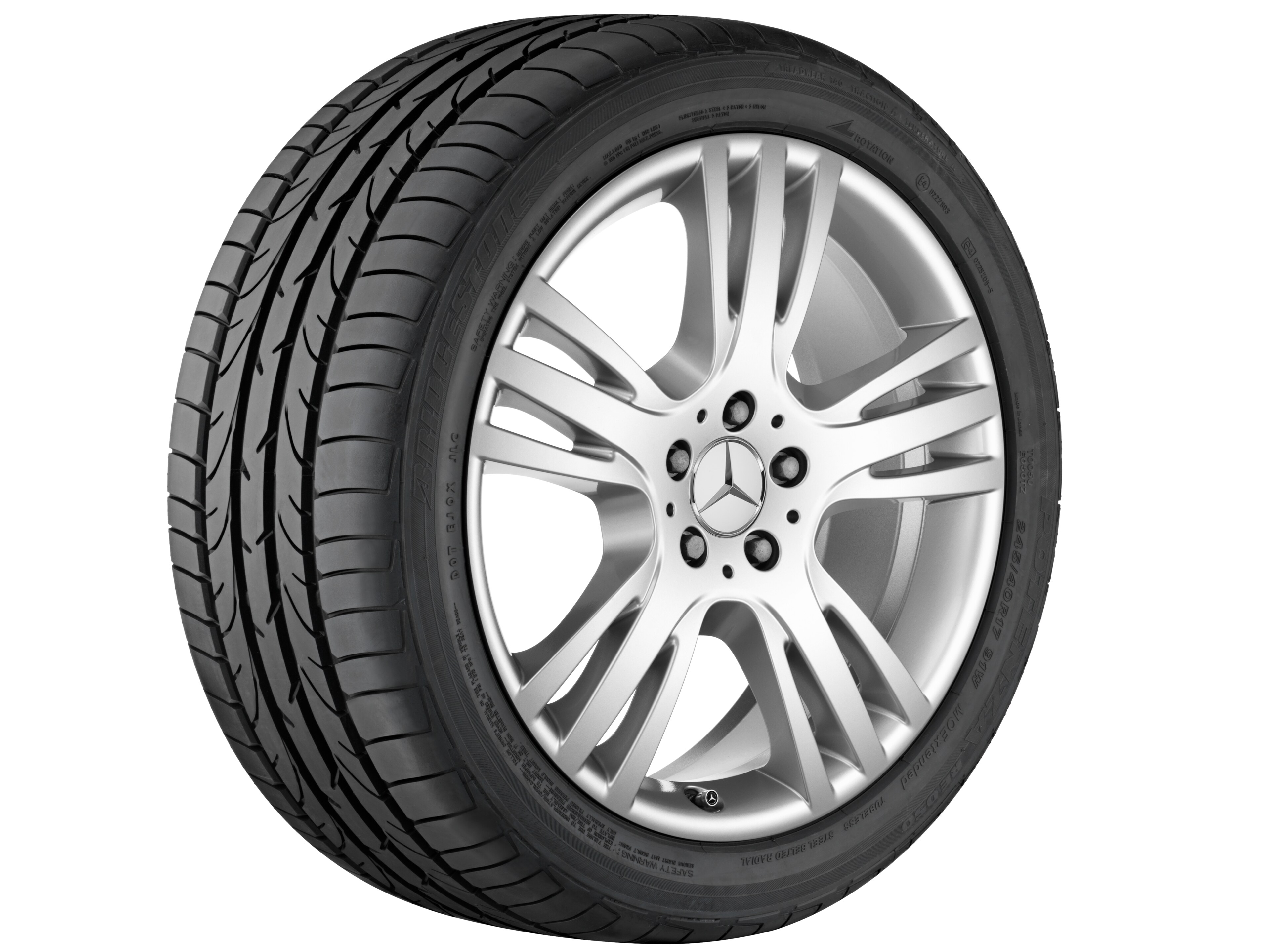 5-Tripel-Speichen-Rad, 48,3 cm (19 Zoll) - 7,5 J x 19 ET 47, titansilber, lackiert