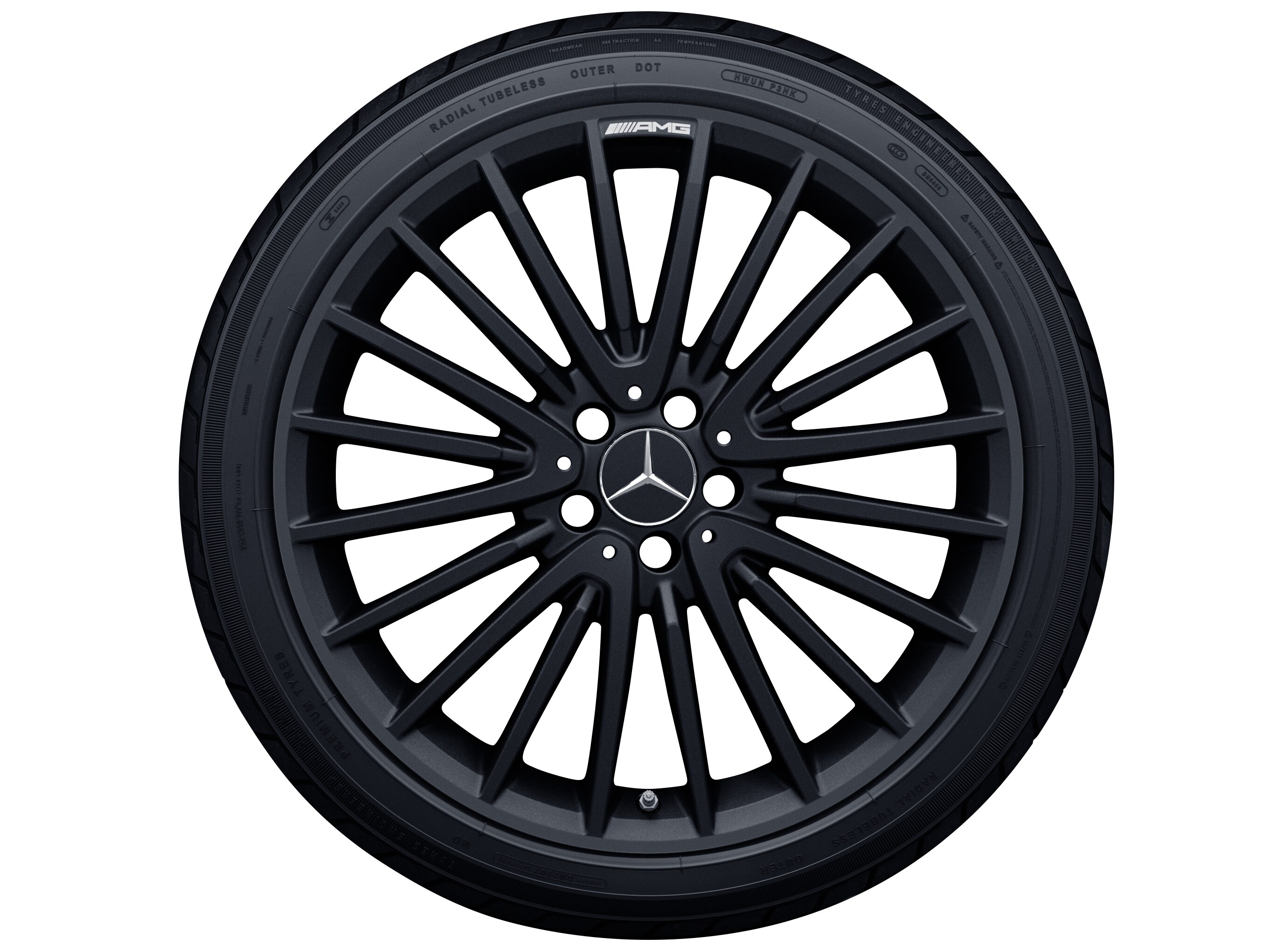 AMG Vielspeichen-Rad, 50,8 cm (20 Zoll) - 8 J x 20 ET 43,5, schwarz matt