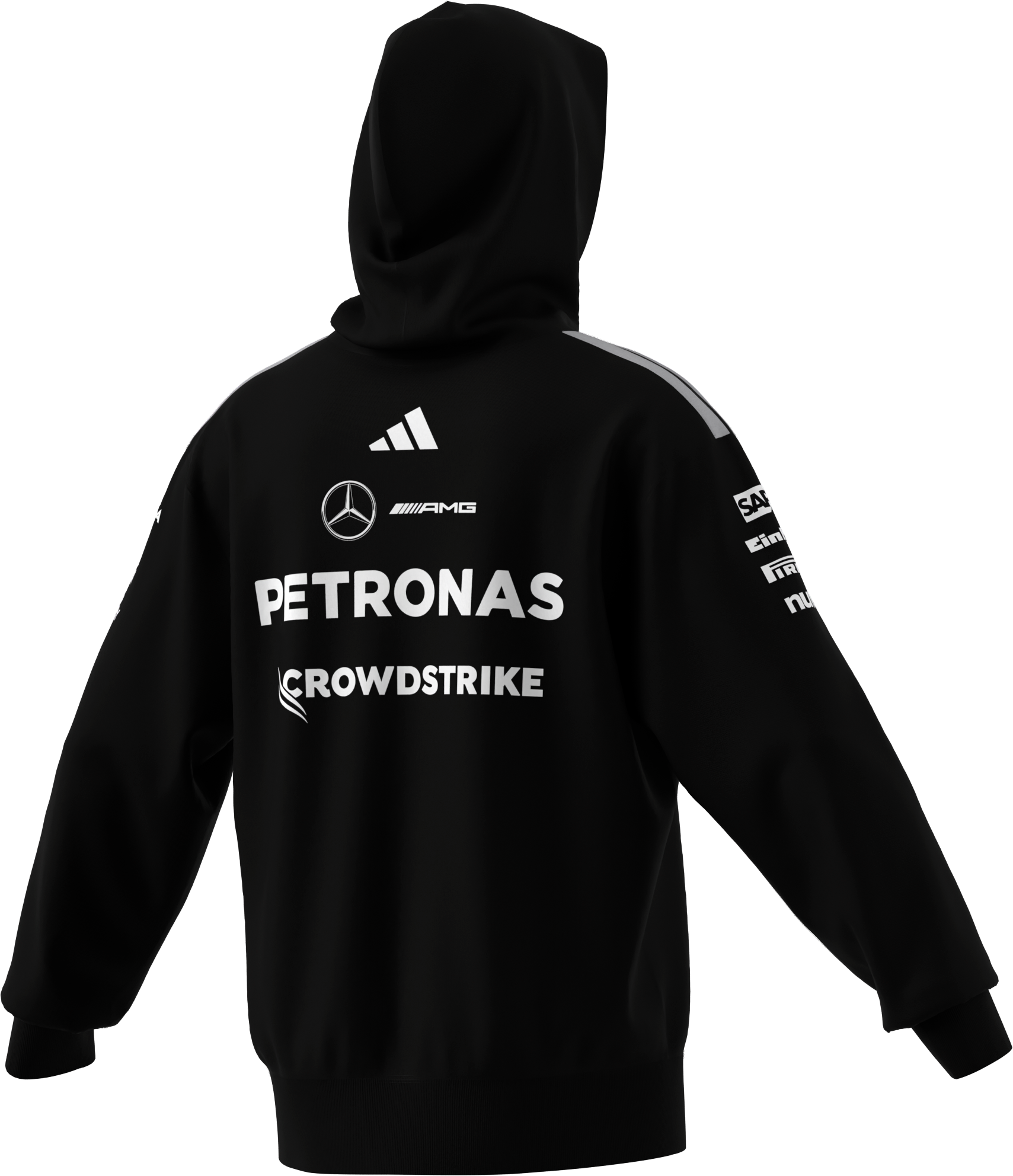Sweathoody Herren, Fahrer, Mercedes-AMG F1 - schwarz, M