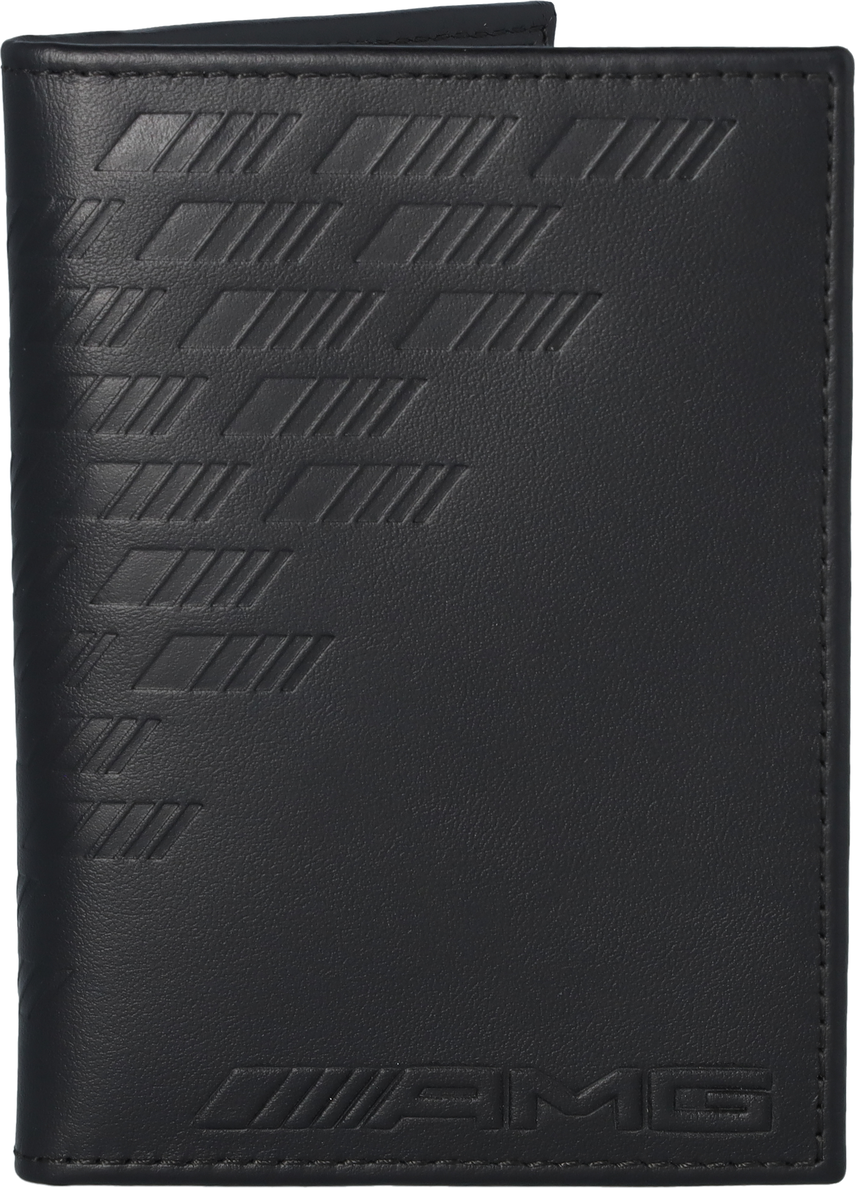 AMG Fahrzeugscheinmäppchen - schwarz, Rindleder