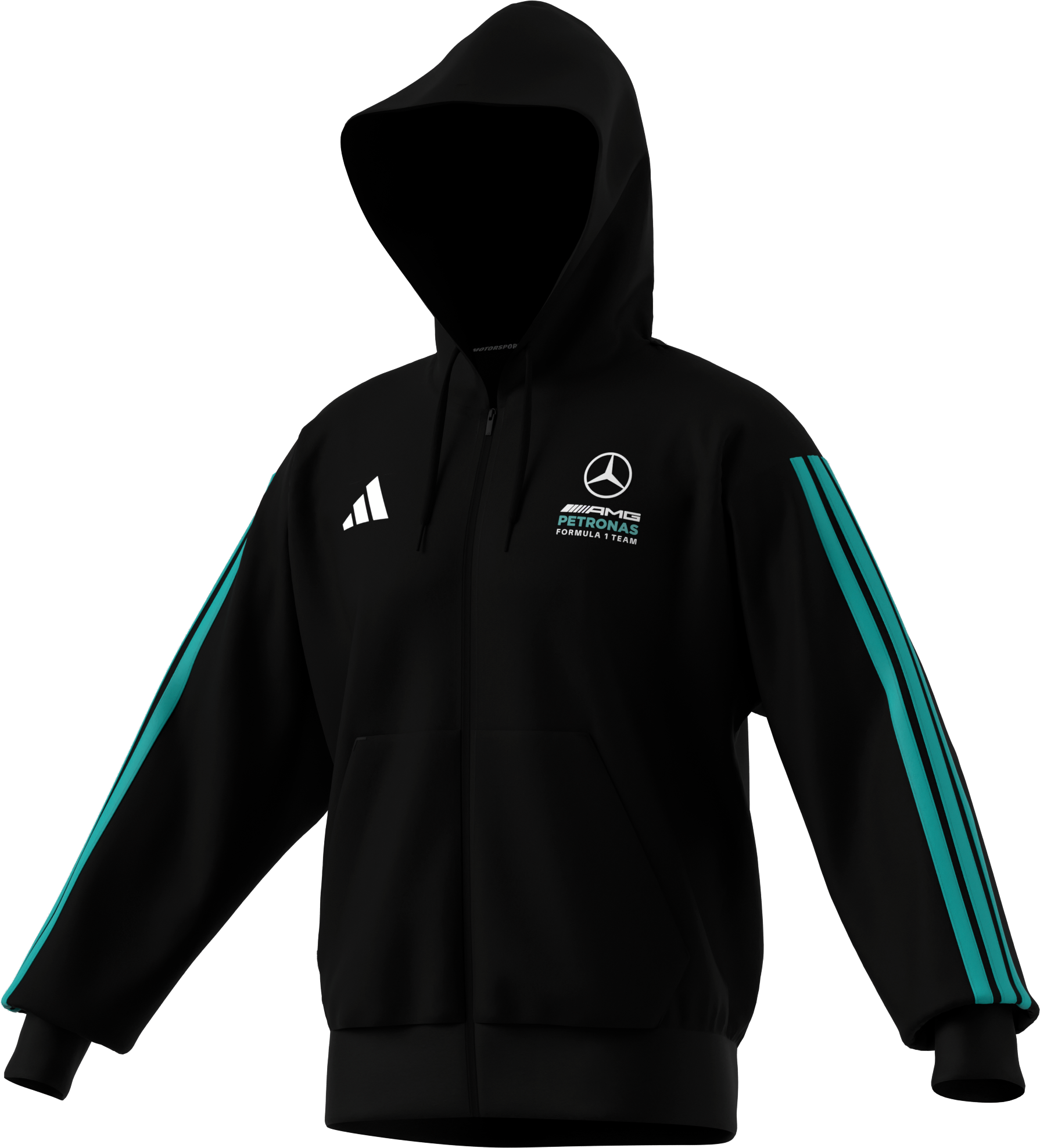 Sweatjacke Herren, Mercedes-AMG F1 - schwarz, XXL