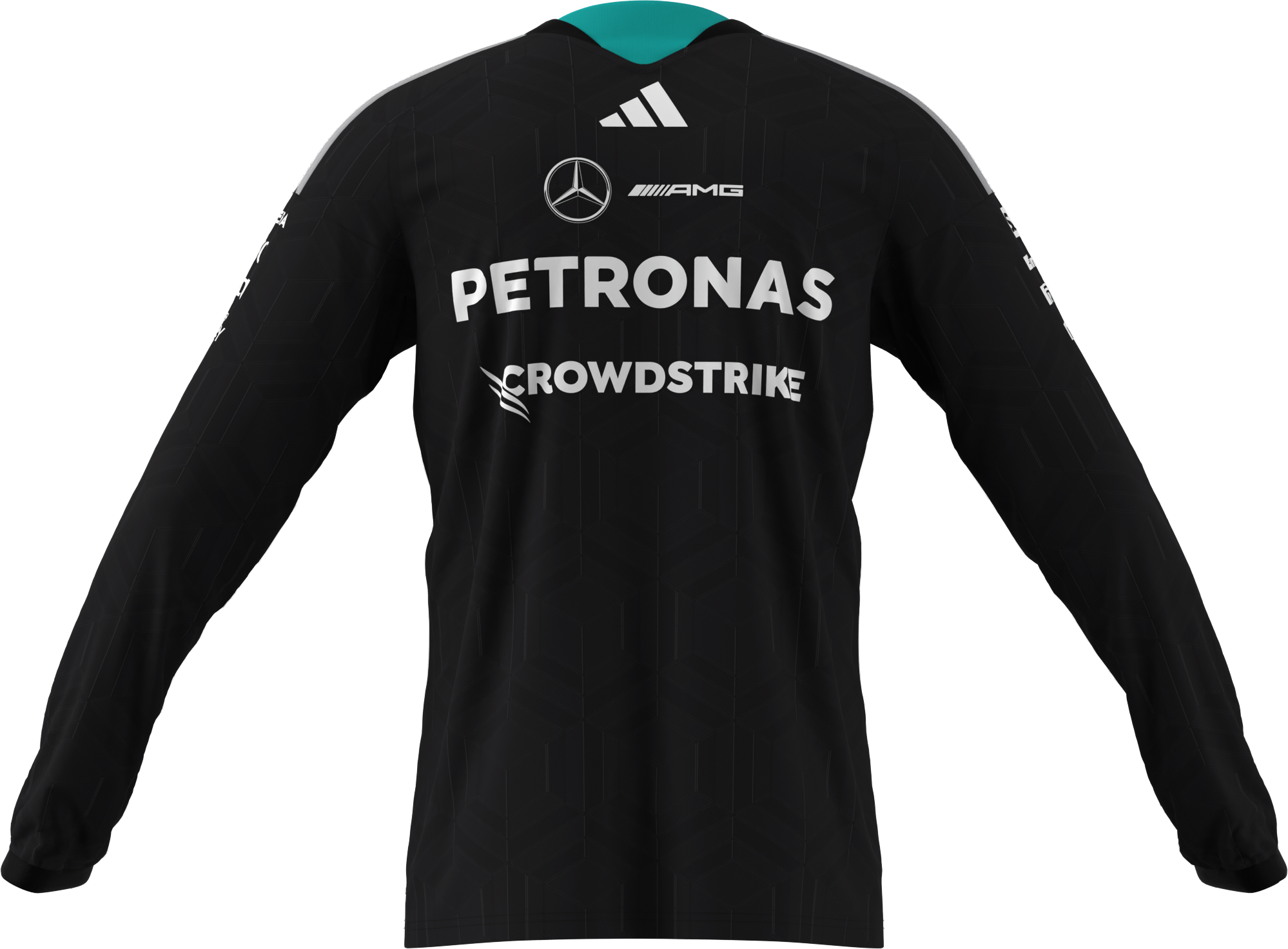 Longsleeve Herren, Fahrer, Mercedes-AMG F1 - schwarz, XS